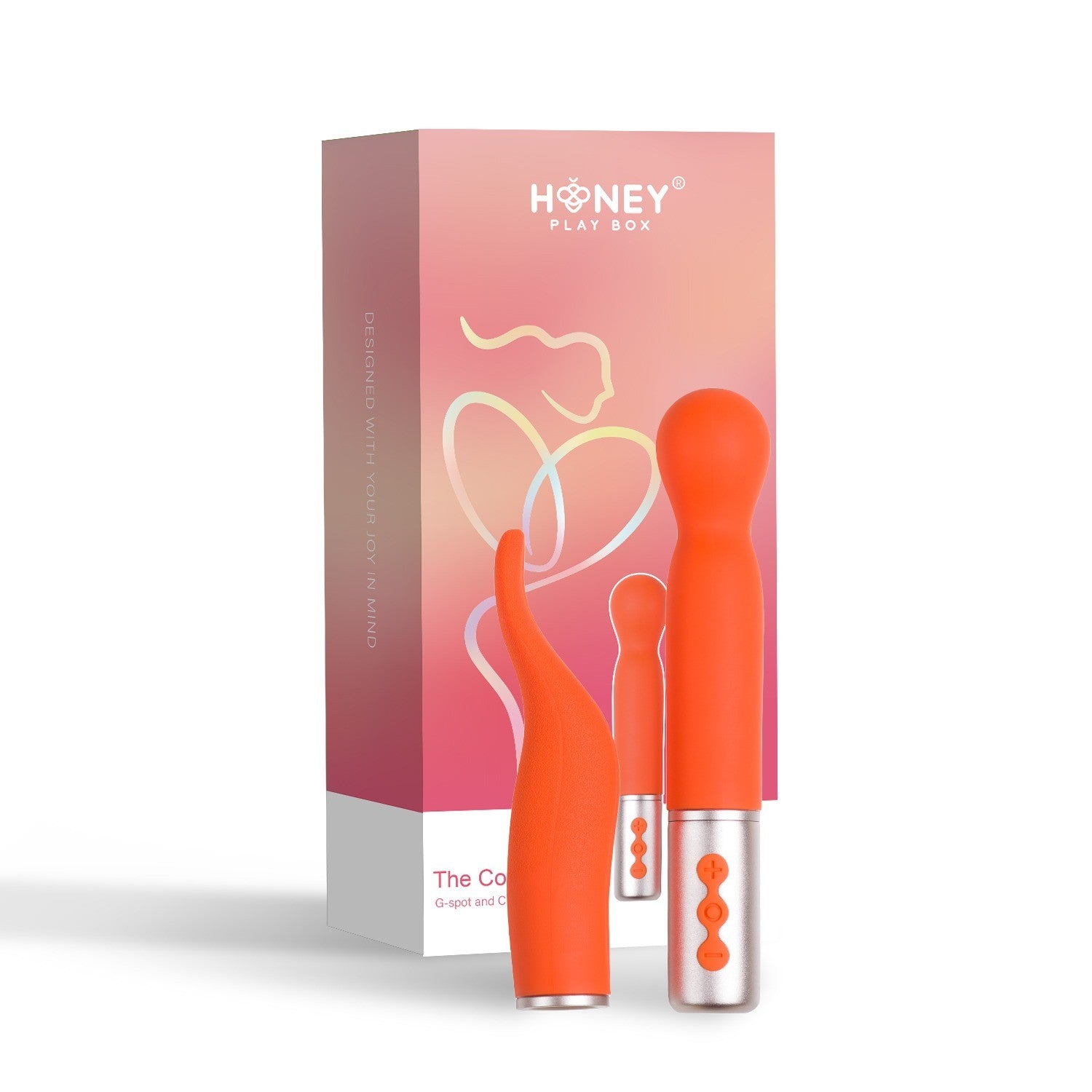 Vibromasseur à tête interchangeable Orange