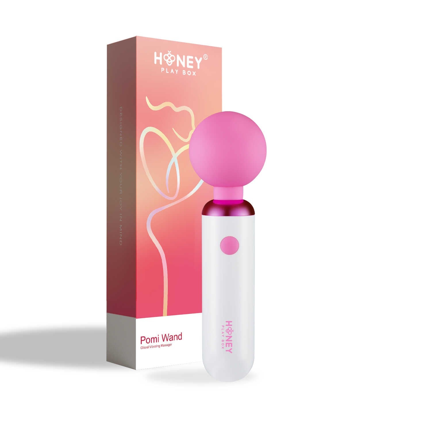 Puissant mini vibromasseur - Blanc et rose