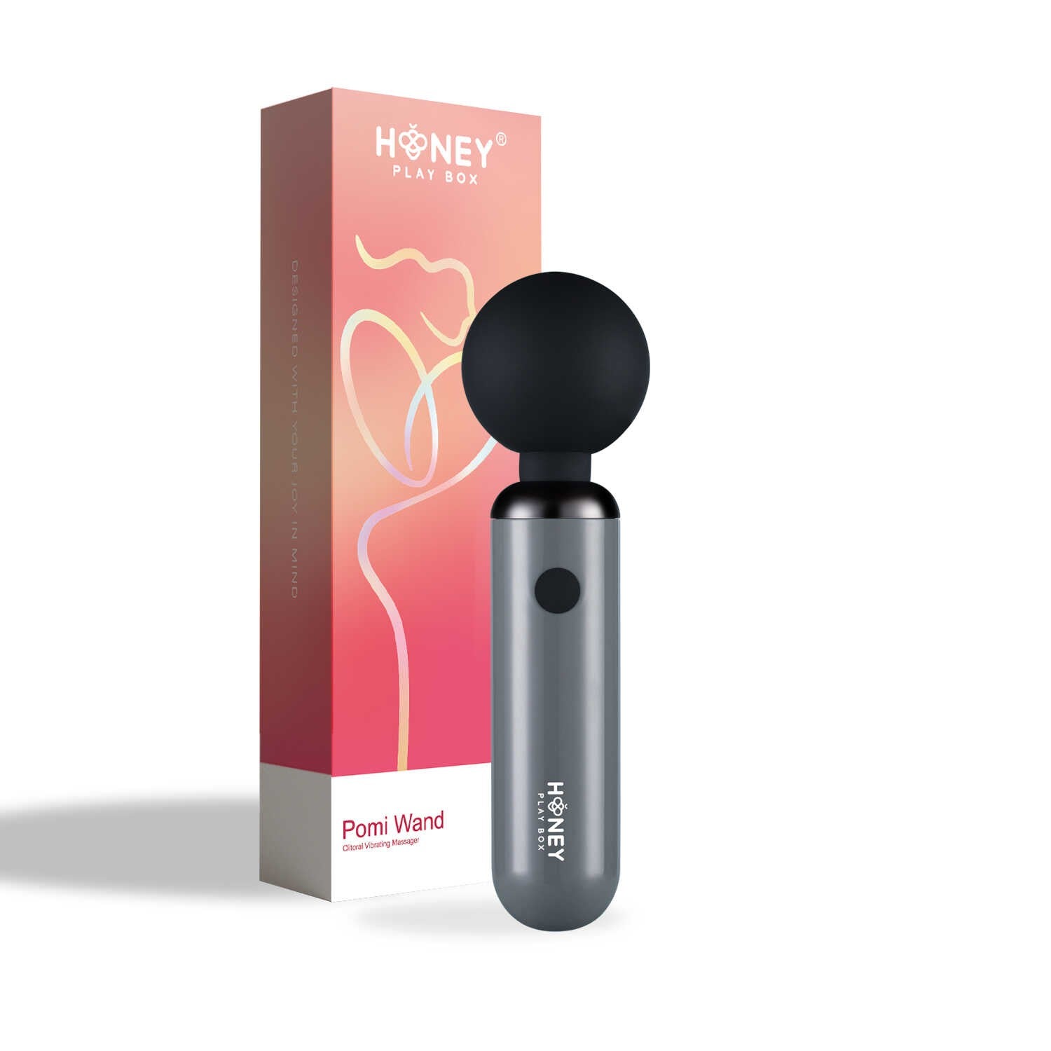 Puissant mini vibromasseur - Gris