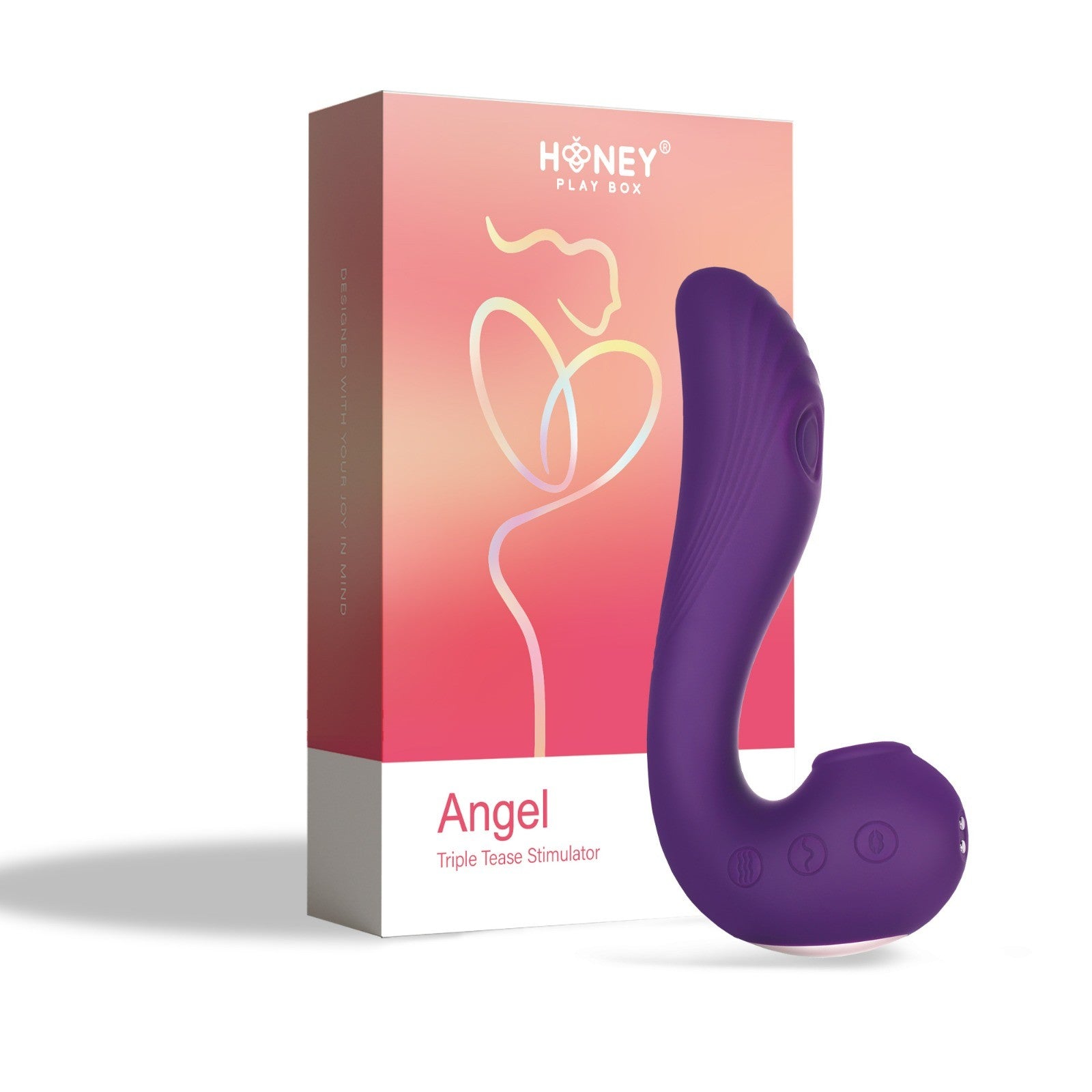 Vibromasseur 3 en 1 point G et léchage du clitoris - Violet