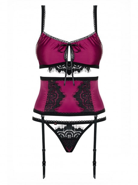 861-SEG-5 Ensemble 3 pcs - Cerise