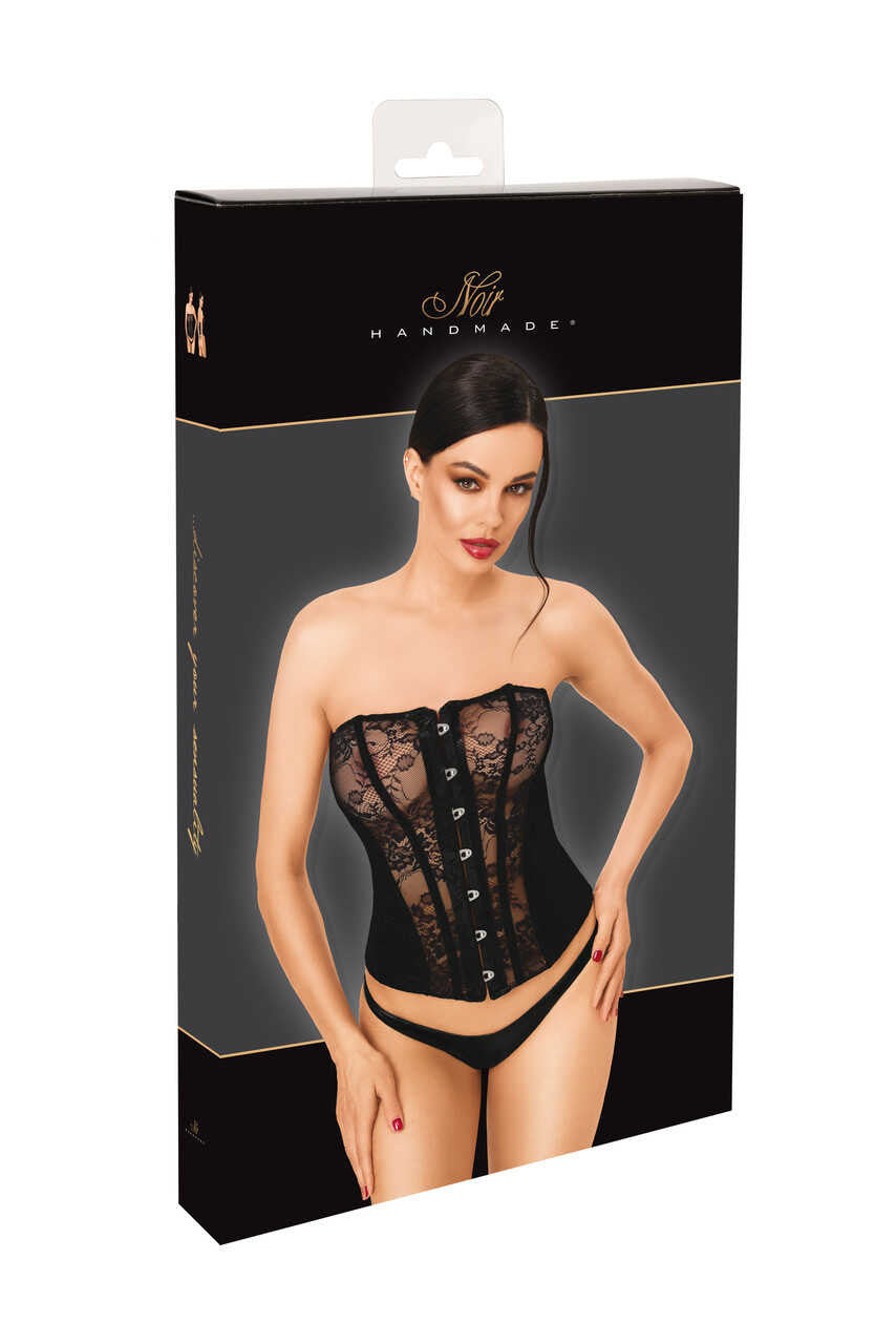 F406 One more kiss Corset en dentelle et powerwetlook