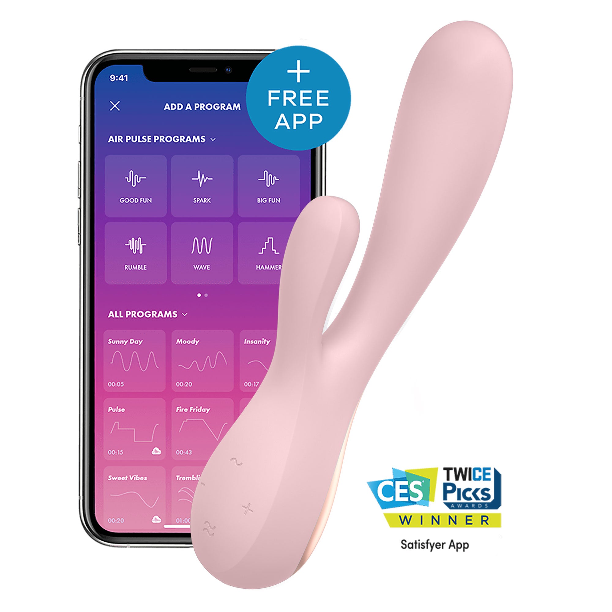 Satisfyer Mono Flex connecté – Rose