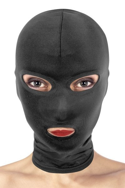 Cagoule ouvertures yeux et bouche Fetish Tentation