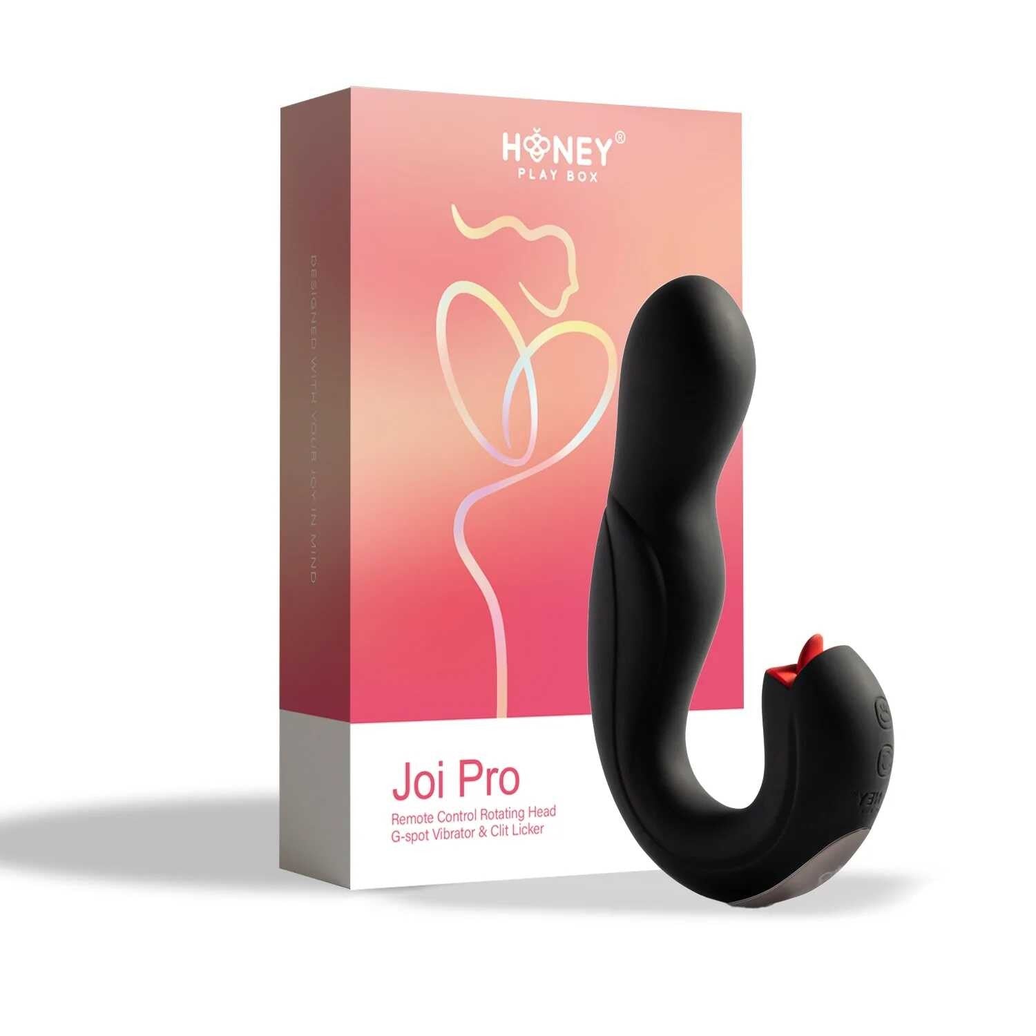 Joi Pro 2 - Vibrateur - lécheur de clitoris rotatif à tête télécommandée pour le point G