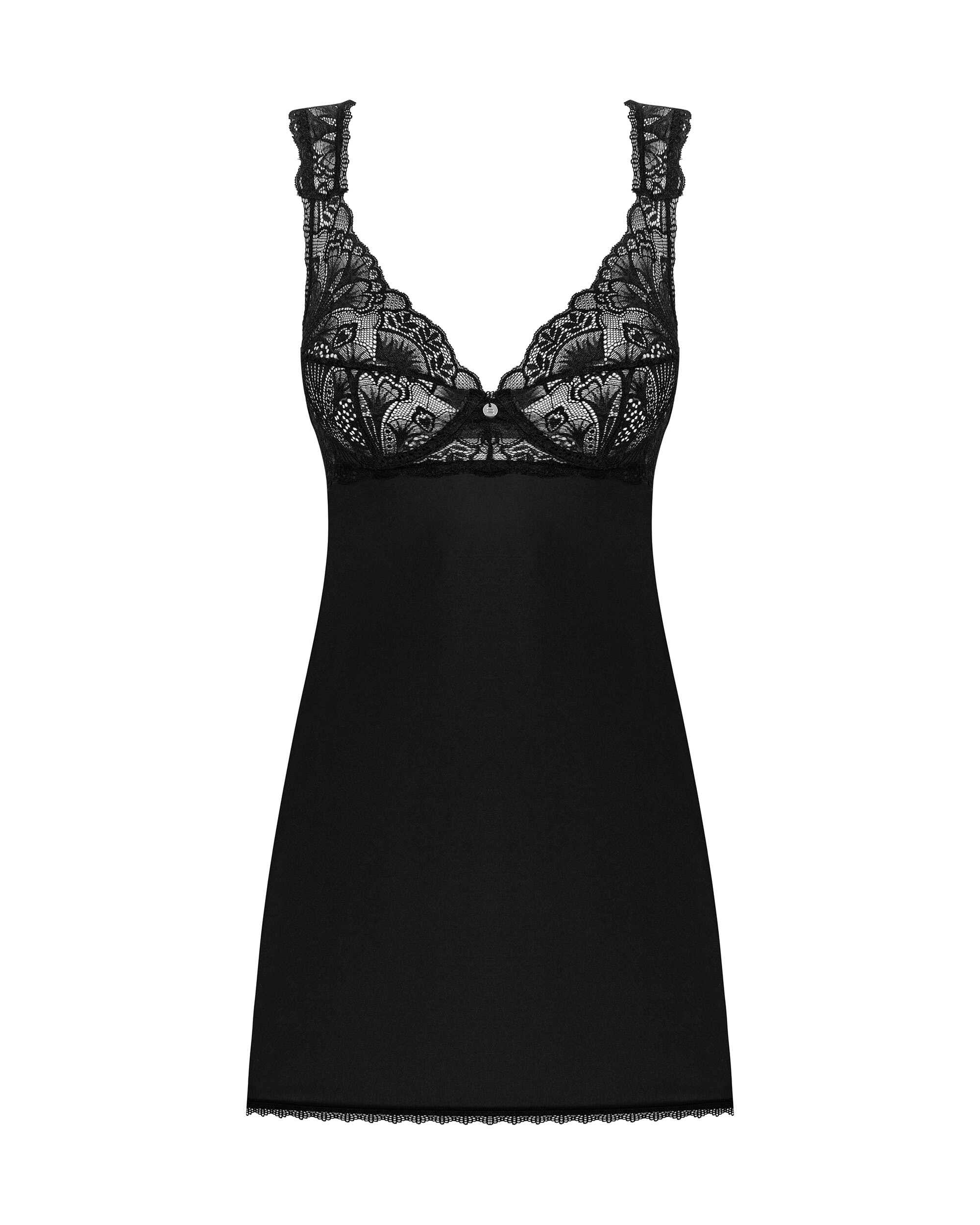Donna Dream babydoll et String - Noire
