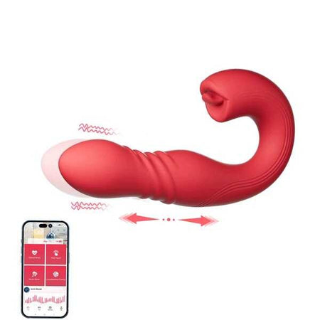 JOI THRUST - Vibromasseur point G - lèche-clitoris - va et vient contrôlé par application