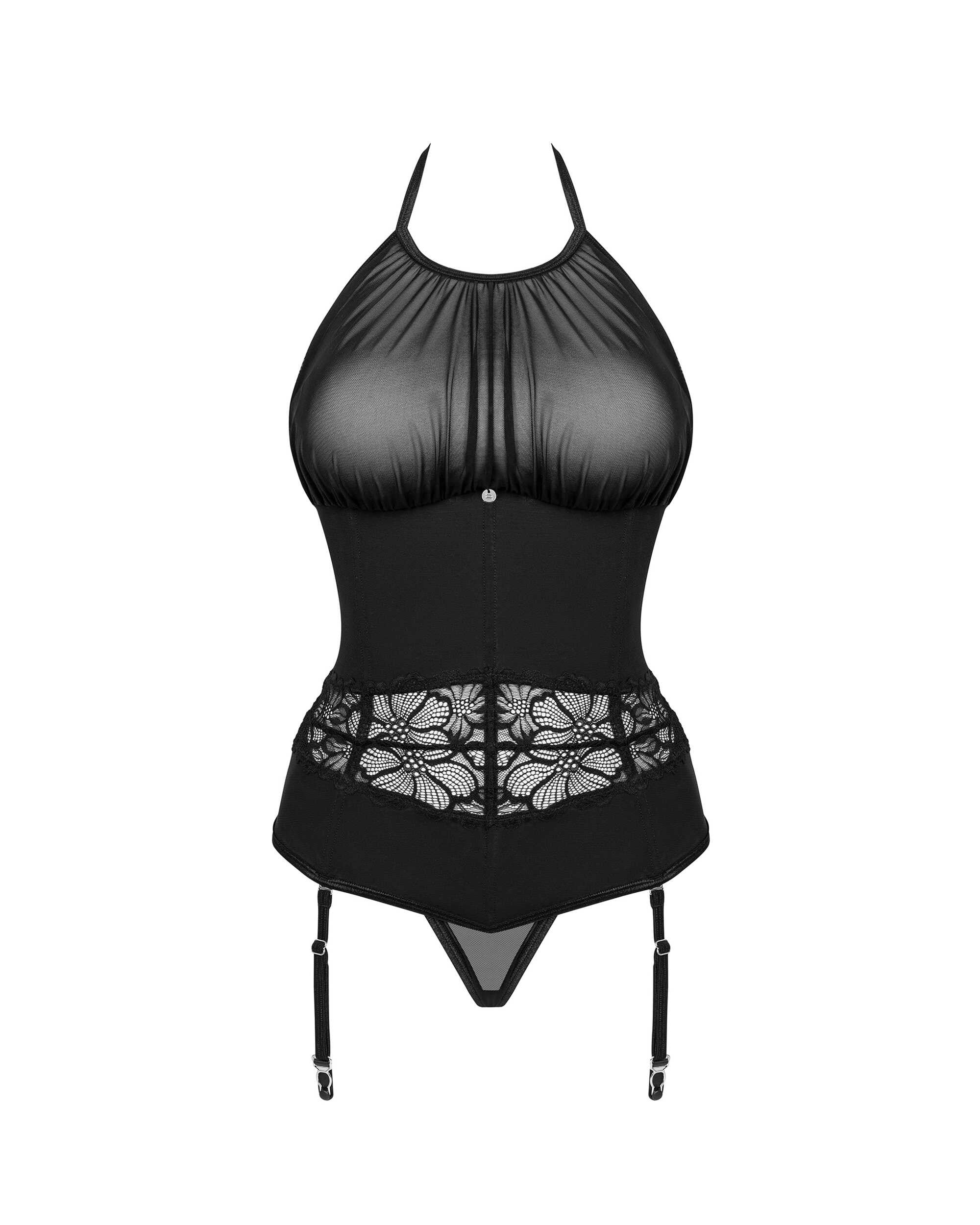 Serafia guêpière et string - Noir