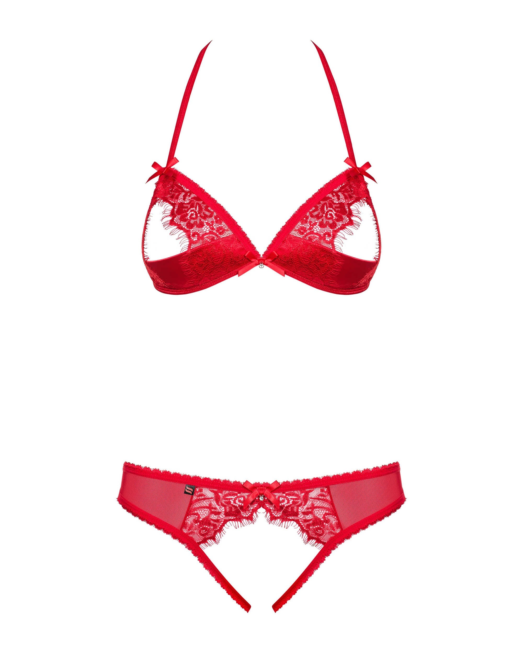 870-SEC-3 Ensemble ouvert 2 pcs - Rouge