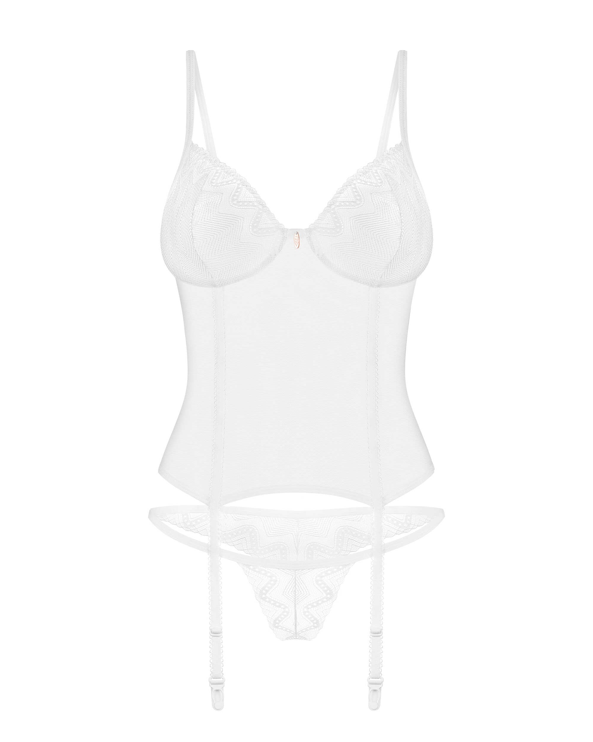 Alissium corset et string - Blancs