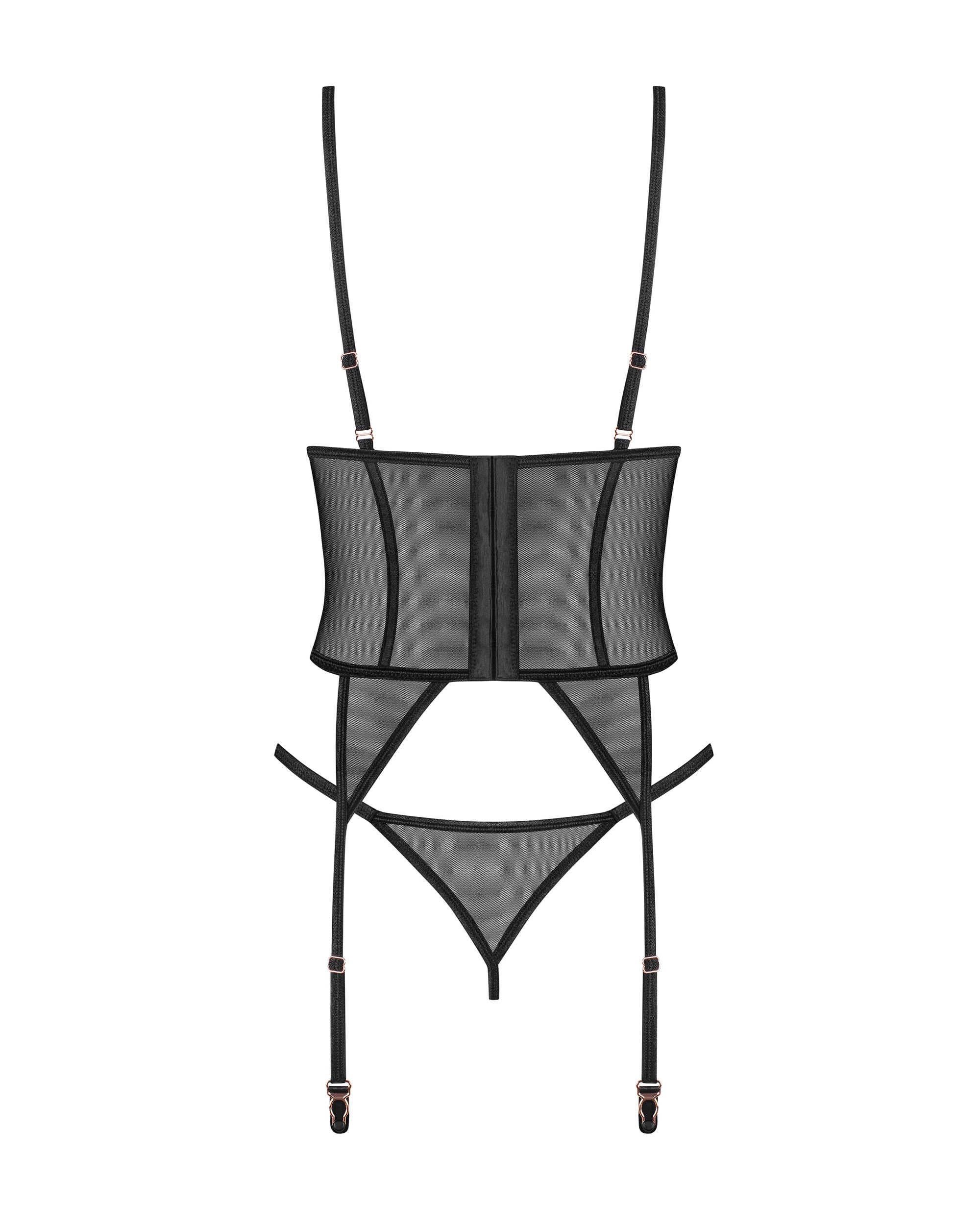 Euridia corset et string - Noirs