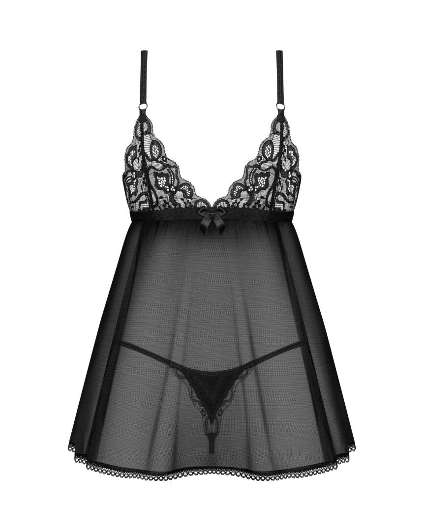 Blomentis bOB7418;5901688257418;Blomentis babydoll et String - Noire"