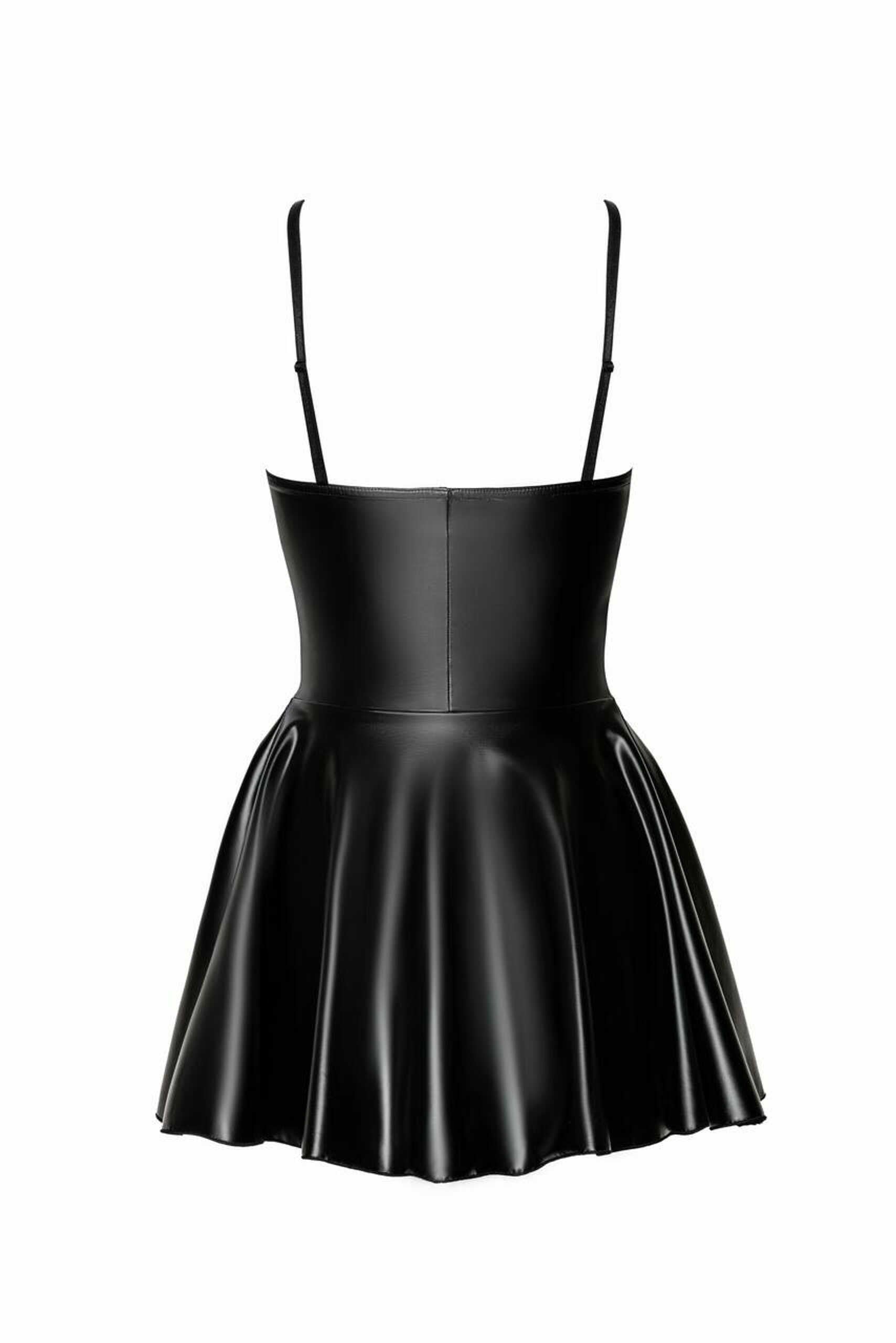 F308 Dreamer Mini robe corset wetlook avec fermeture éclair sur le devant