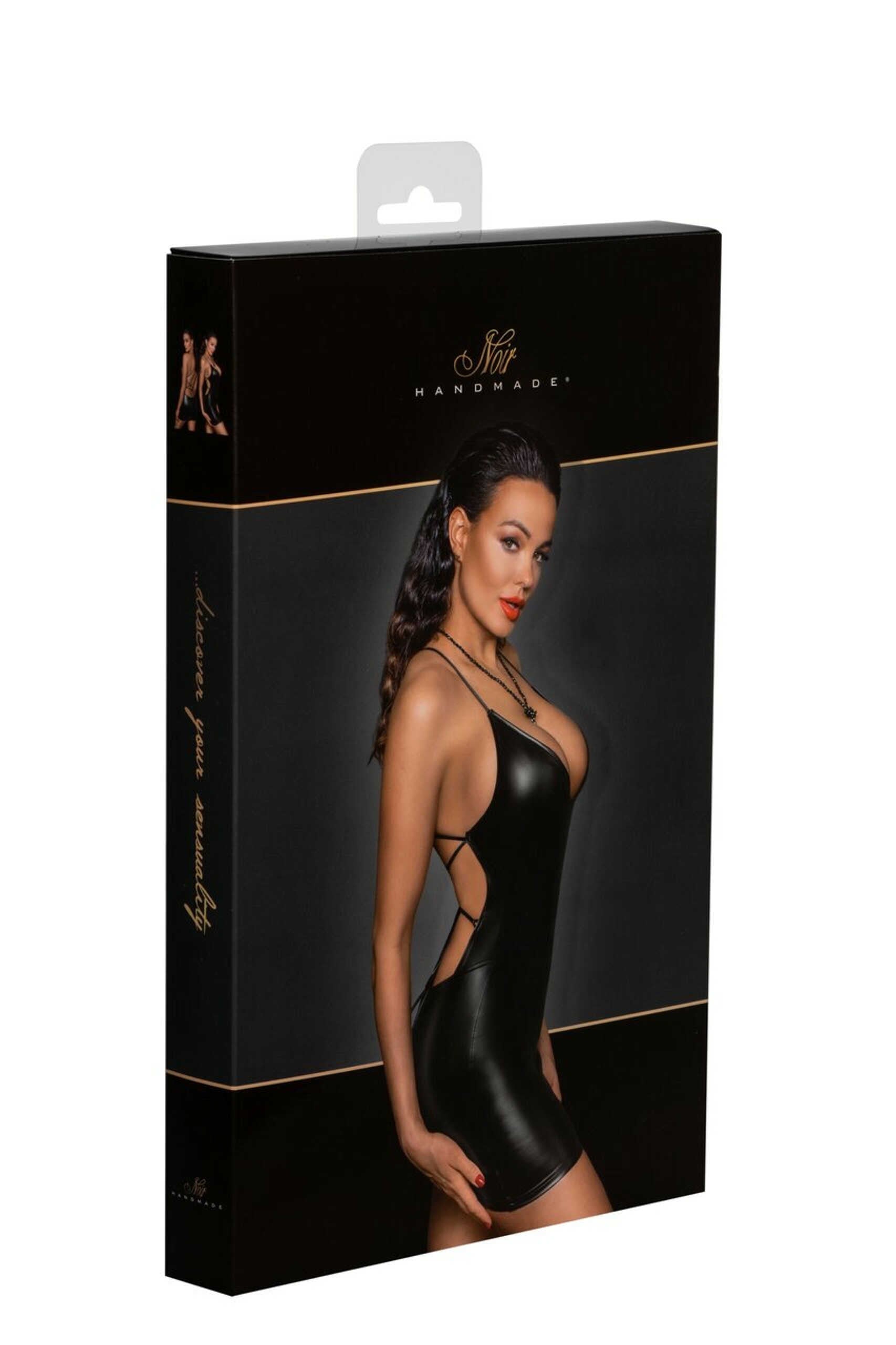 F252 Mini robe Powerwetlook avec dos lacé