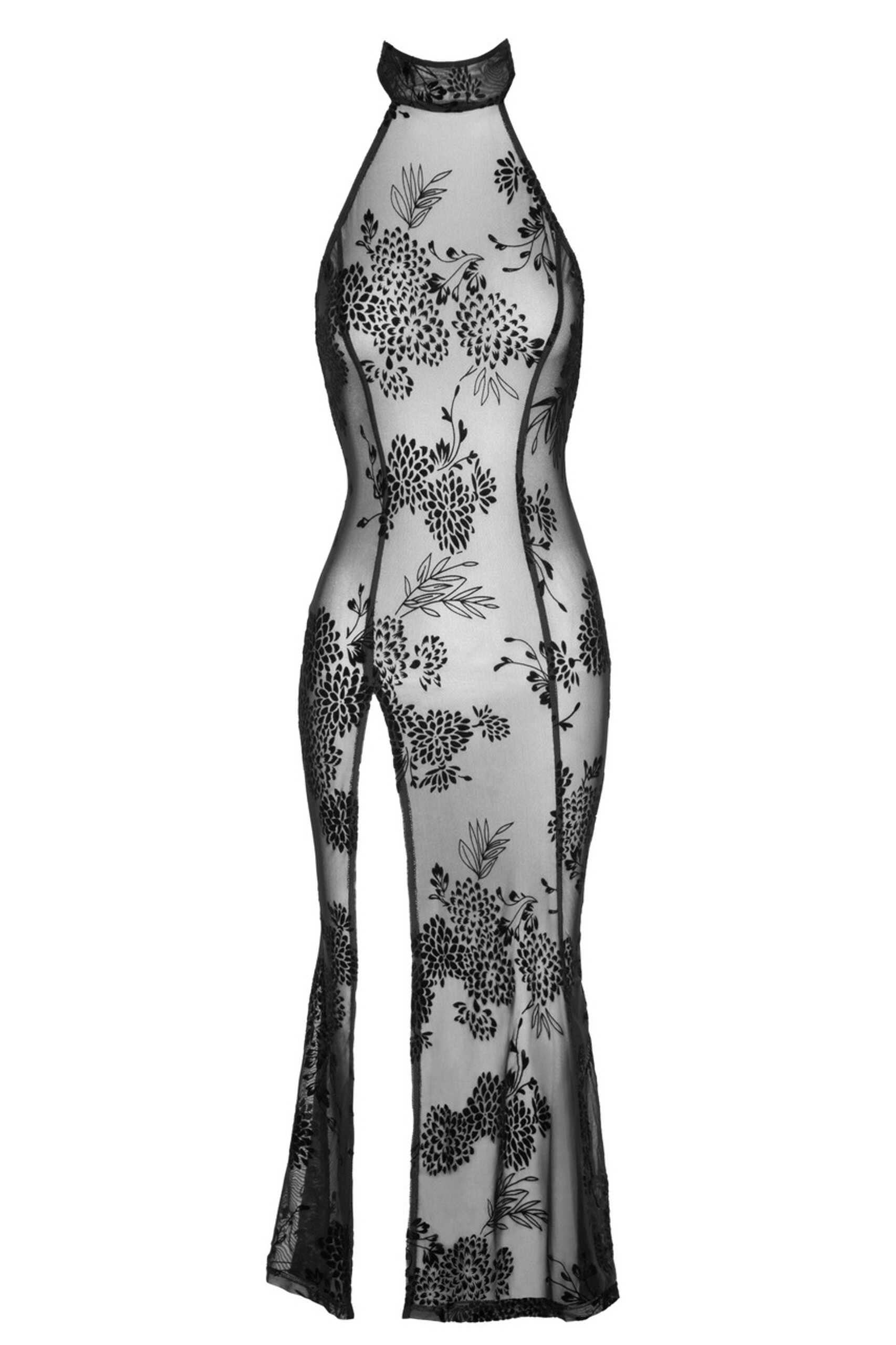 F239 Robe longue en tulle