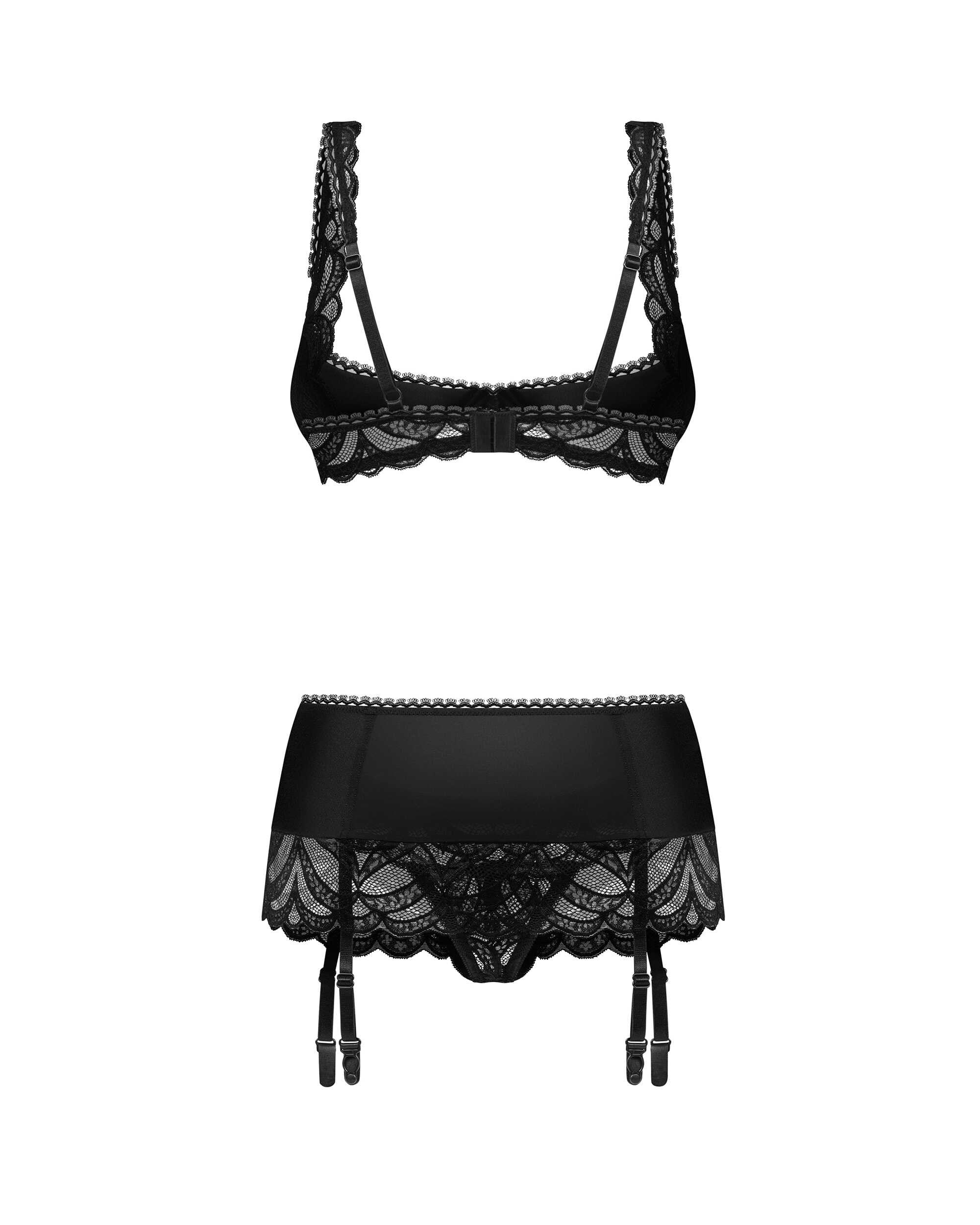 Lecille ensemble ouvert 3 pièces noir