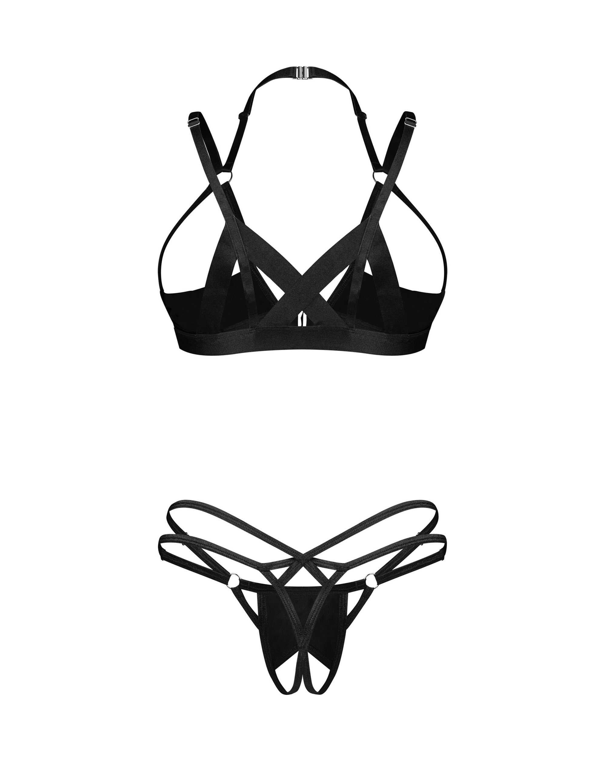 Keira Lise OB5468;5901688265468;Keira Lise ensemble lingerie ouvert noir"