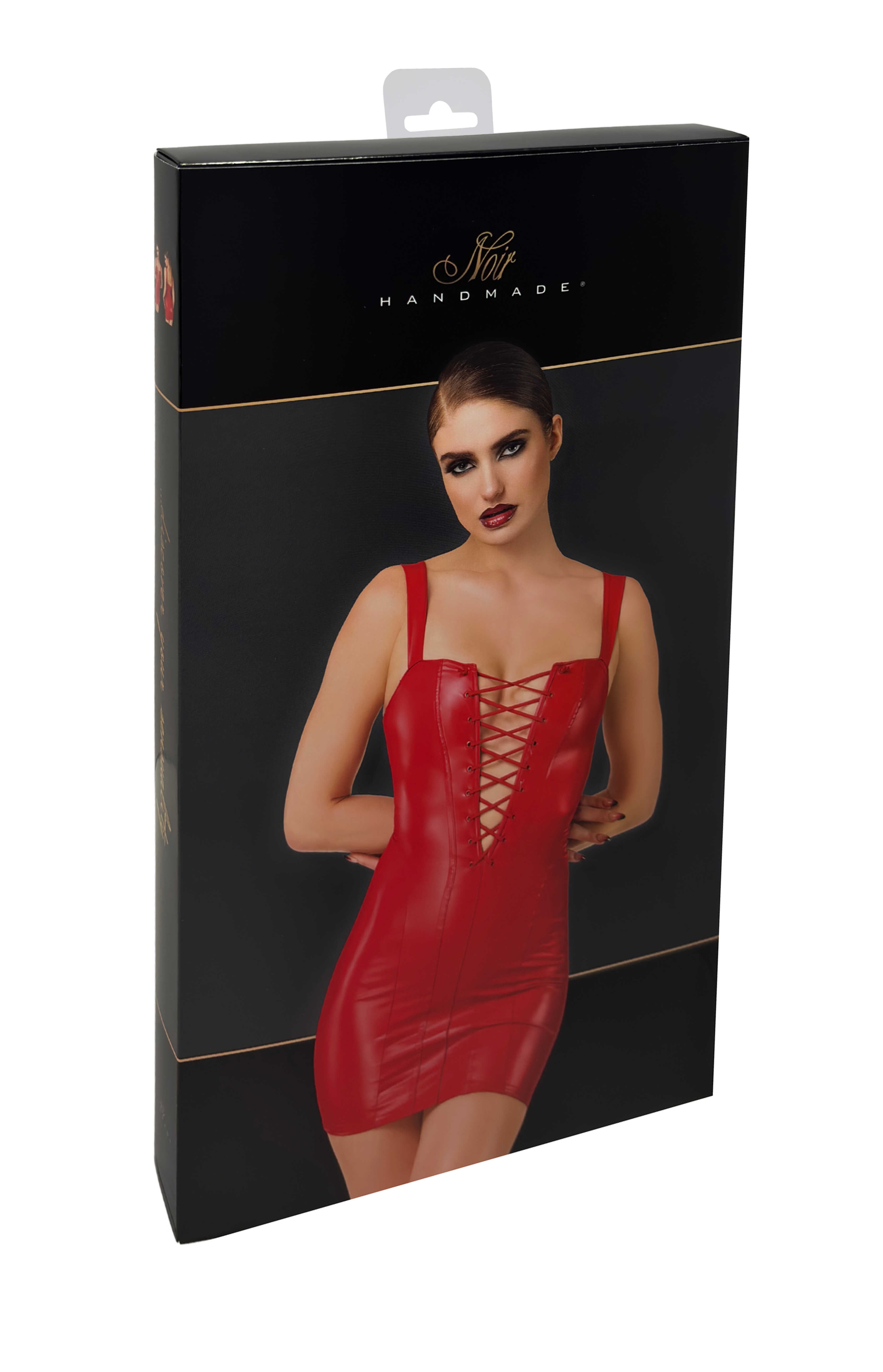 F364 Bombshell mini robe lacée red
