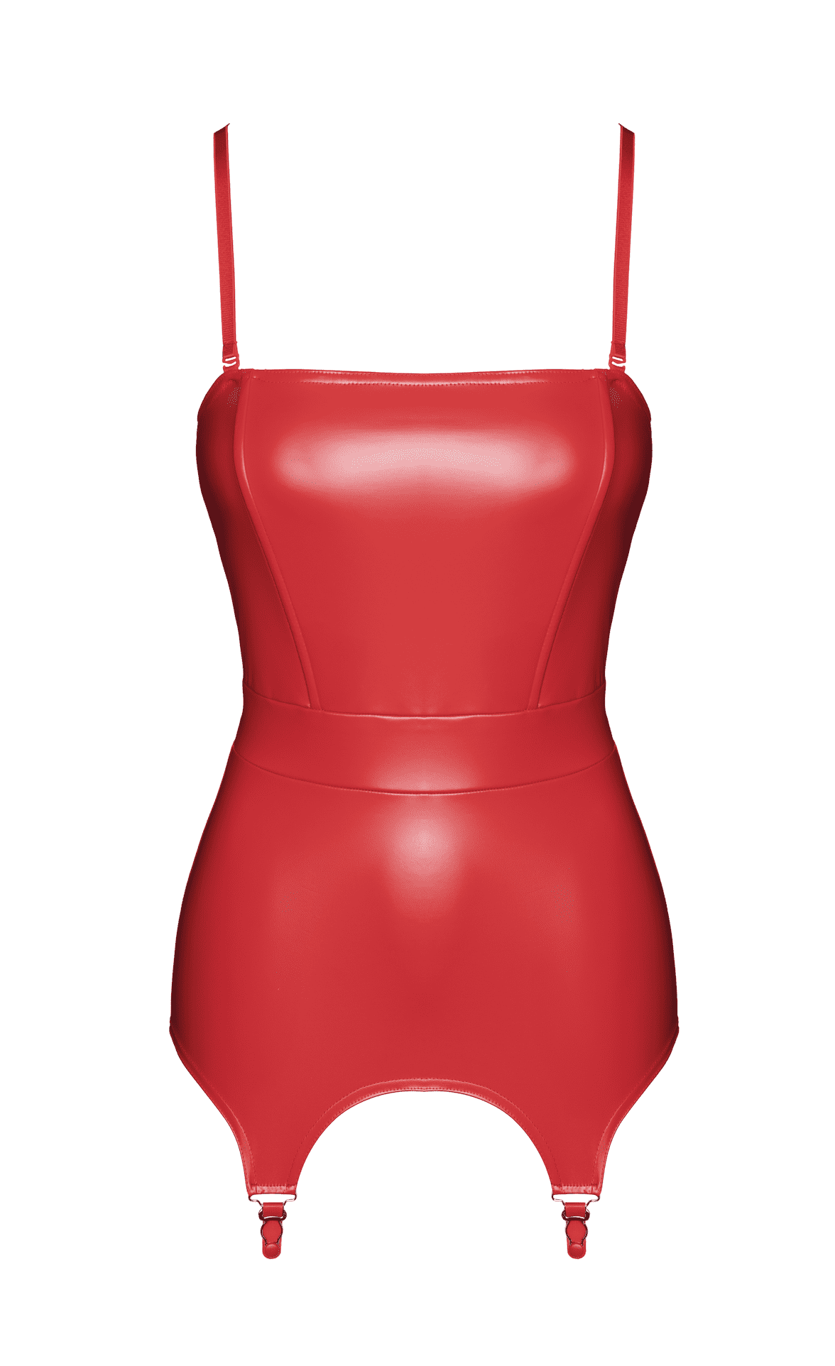 F368 Bombshell Corset porte jarretelles rouge féroce