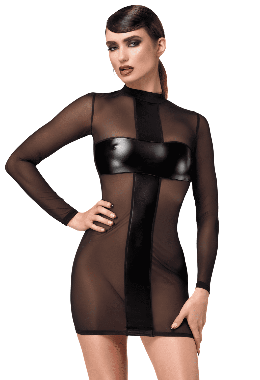 F369 CrossfNH6651;5903050116651;F369 Crossfire Mini Robe en maille et wetlook"