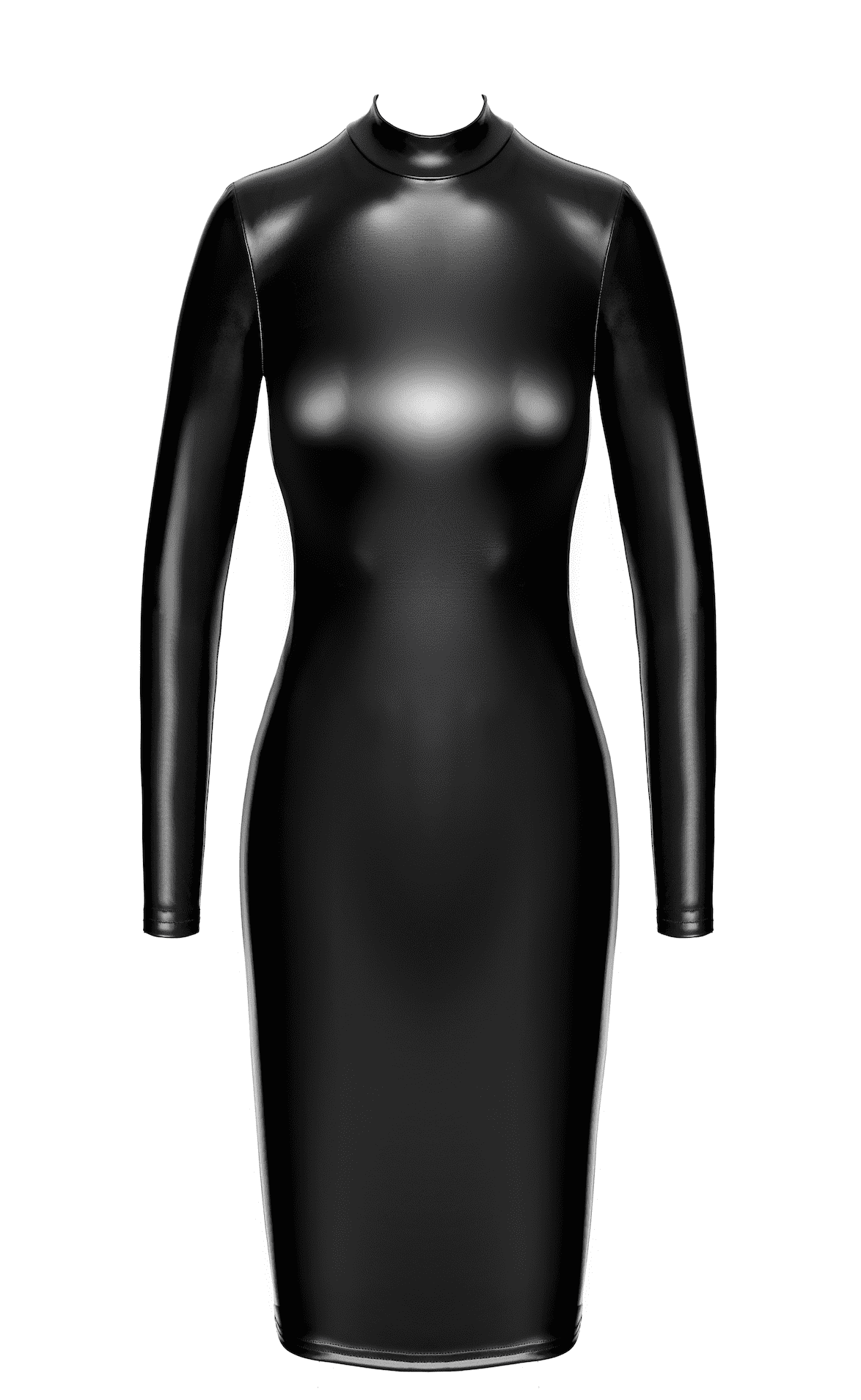 F371 Luxuria robe mi-longue cristal transparente