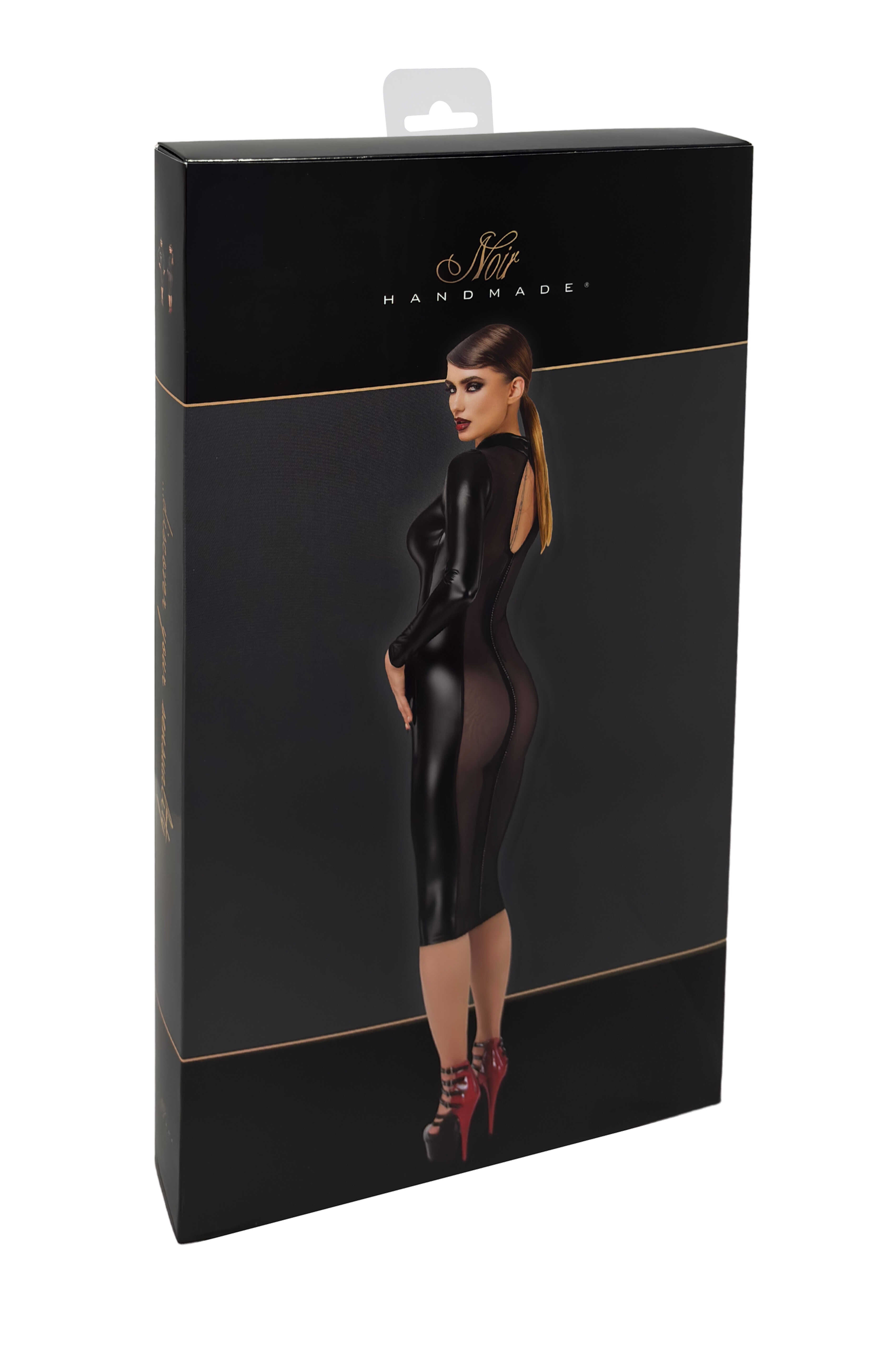 F371 Luxuria robe mi-longue cristal transparente