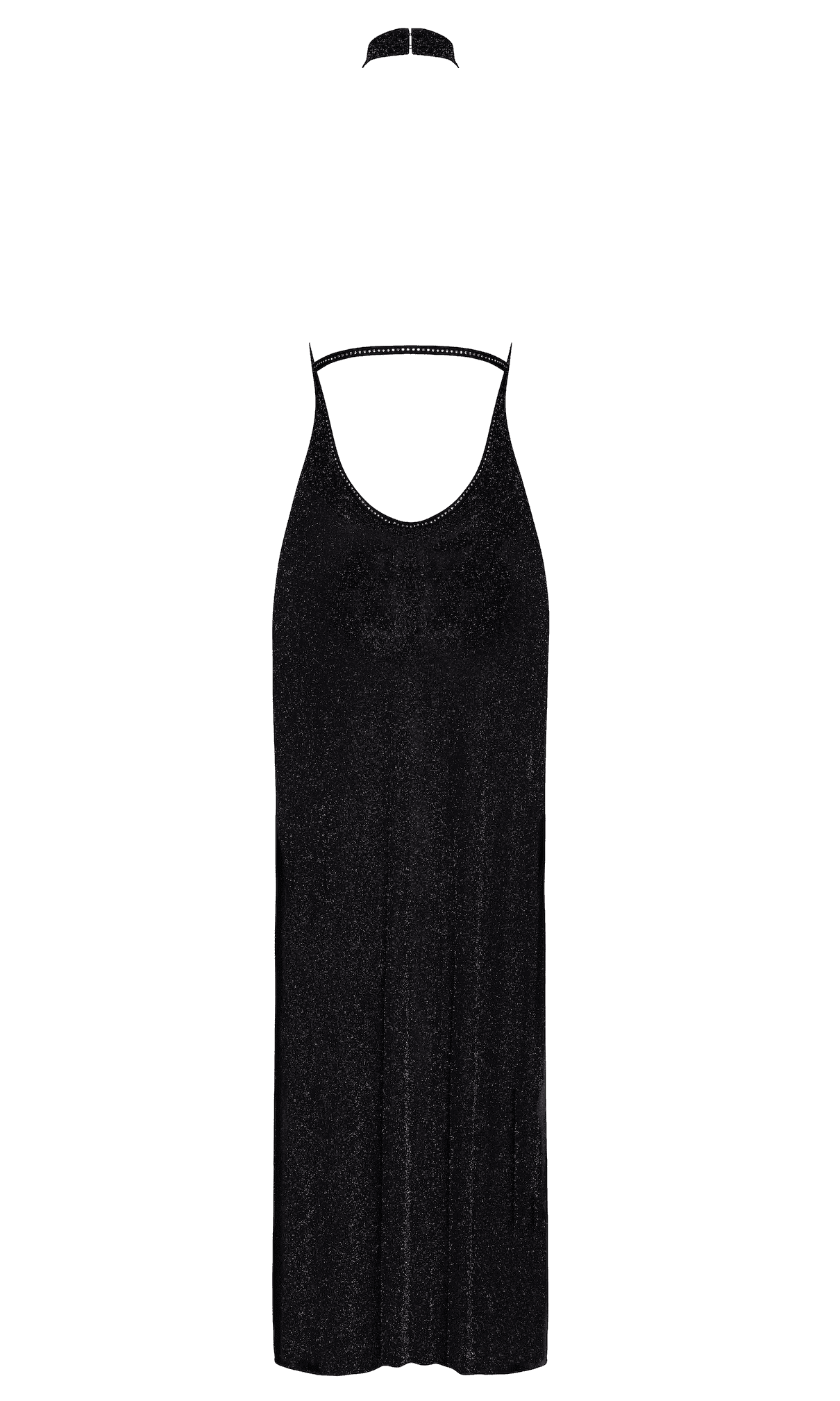 F372 Onyx Robe longue à deux fentes