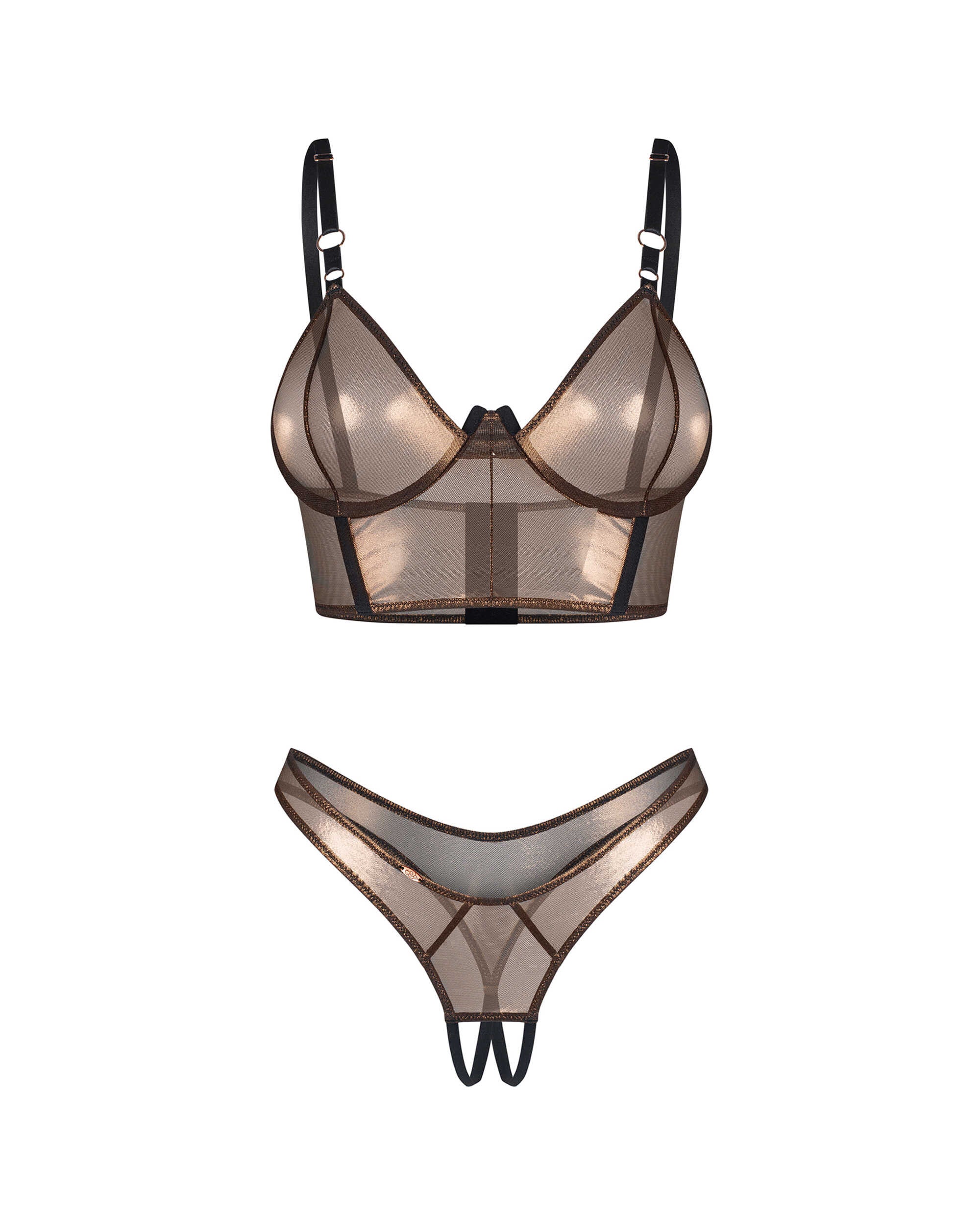 Soranna top et string ouvert