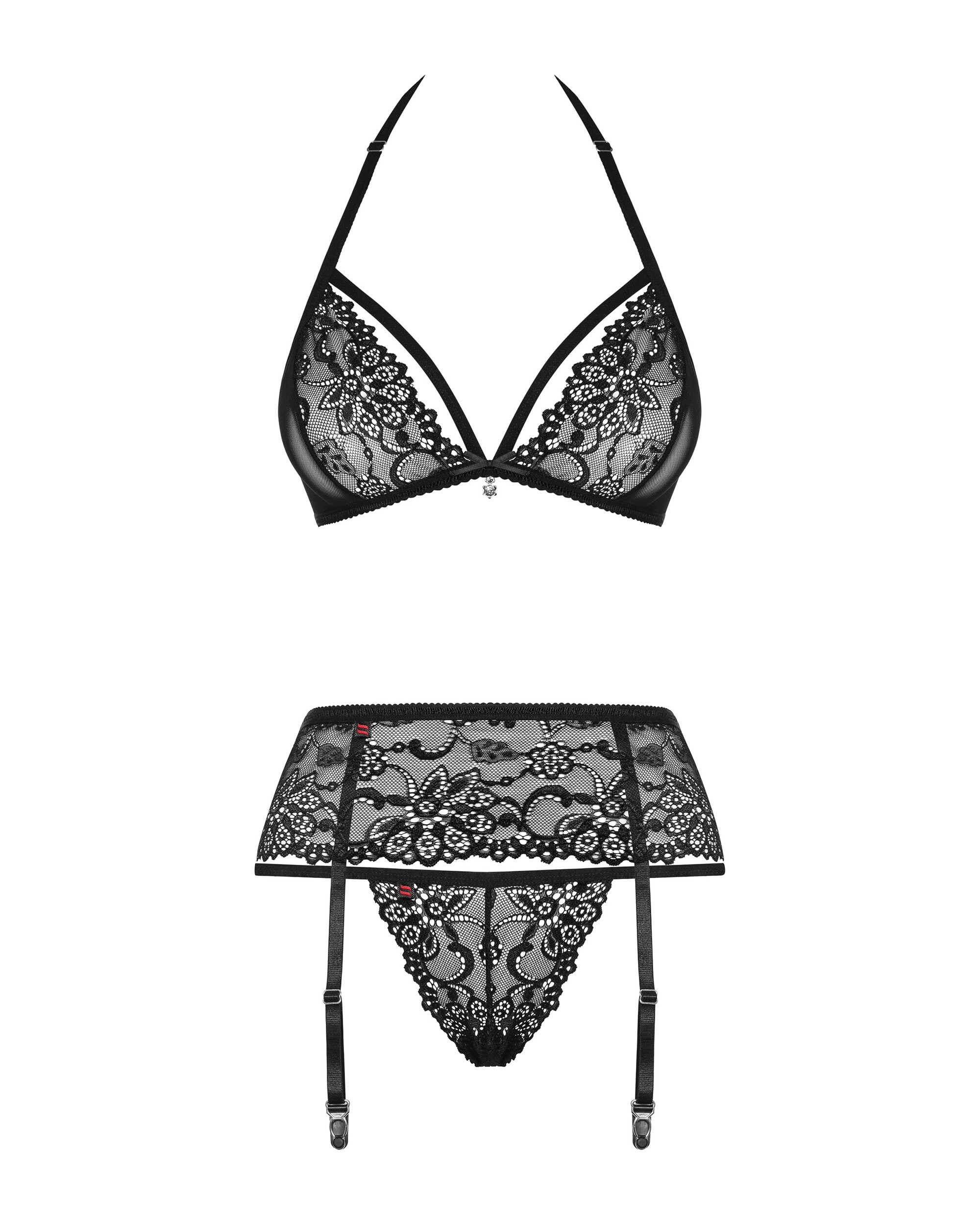 838-SEG- Ensemble 3 pcs Noir / Rouge