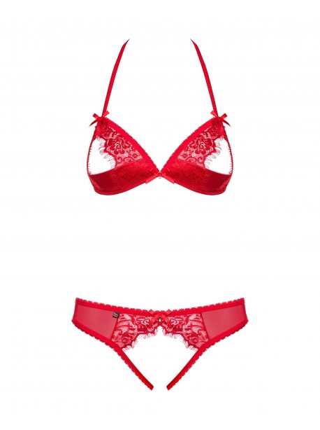 870-SEC- Ensemble ouvert 2 pcs - Rouge