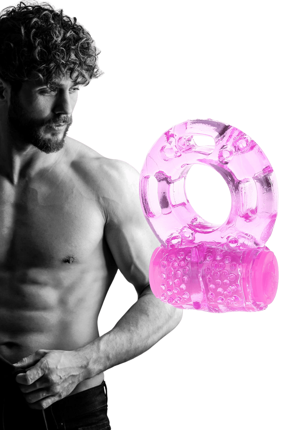 Anneau Pénien Vibrant Jelly Rose 1 dosette de lubrifiant — Pocket Pleasure