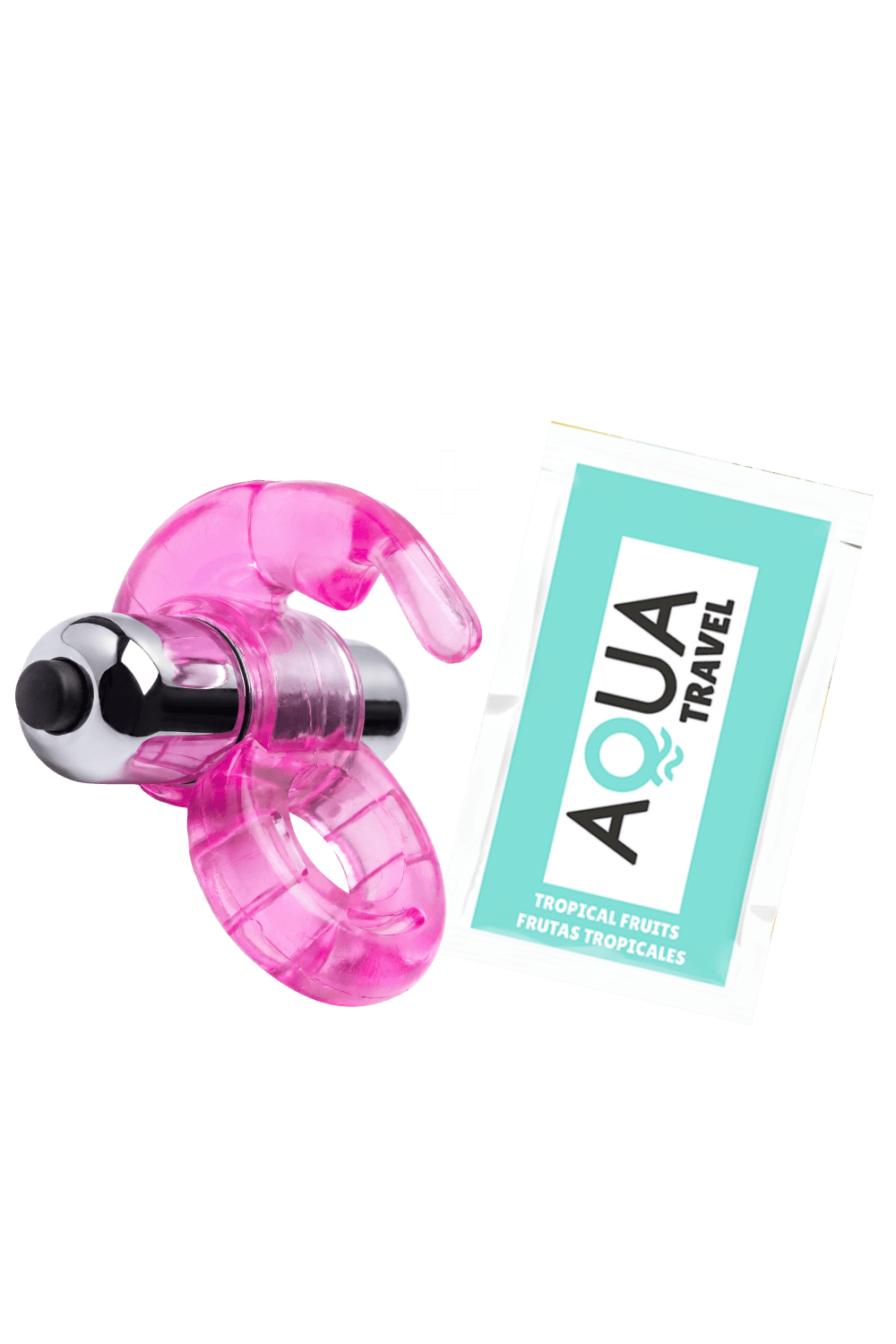 Anneau Vibrant Lapin Rose 1 dosette lubrifiant — Pocket Pleasure