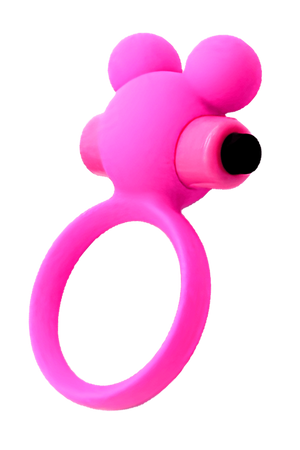 Anneau Vibrant Ourson Rose 1 dosette de lubrifiant — Pocket Pleasure