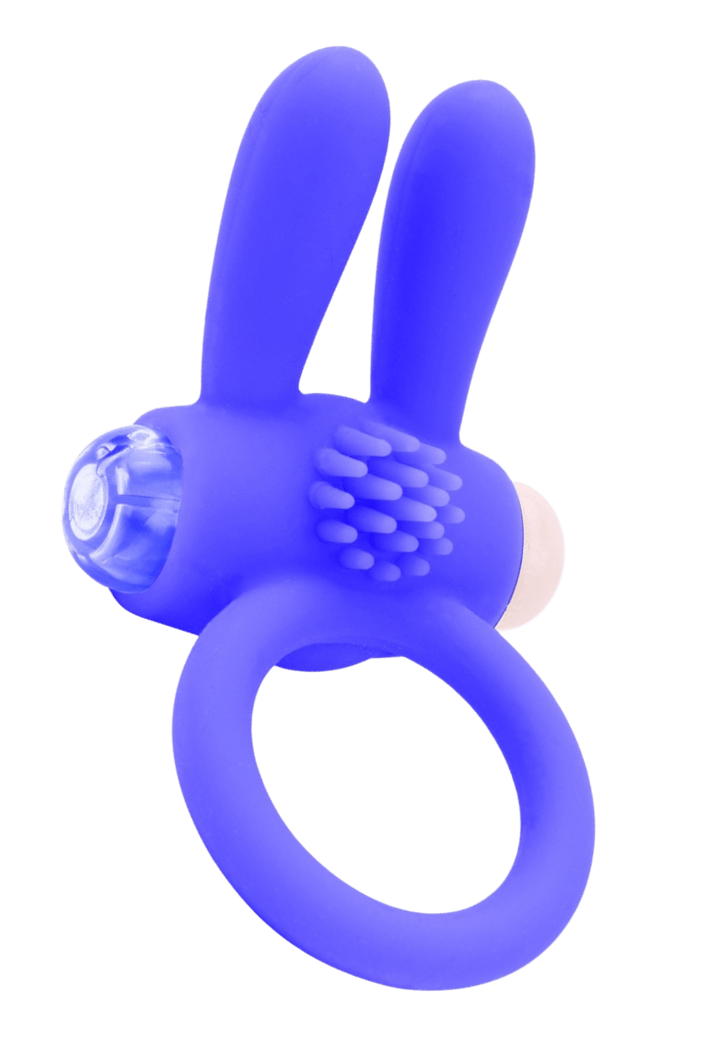 Anneau Vibrant Rabbit Bleu Silicone 1 dosette de lubrifiant — Pocket Pleasure