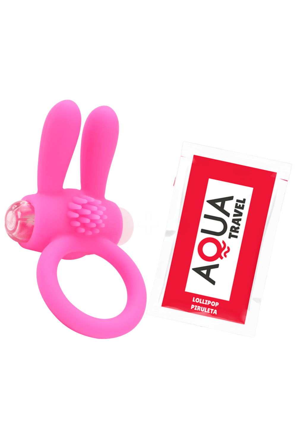 Anneau Vibrant Rabbit Rose Silicone 1 dosette de lubrifiant — Pocket Pleasure