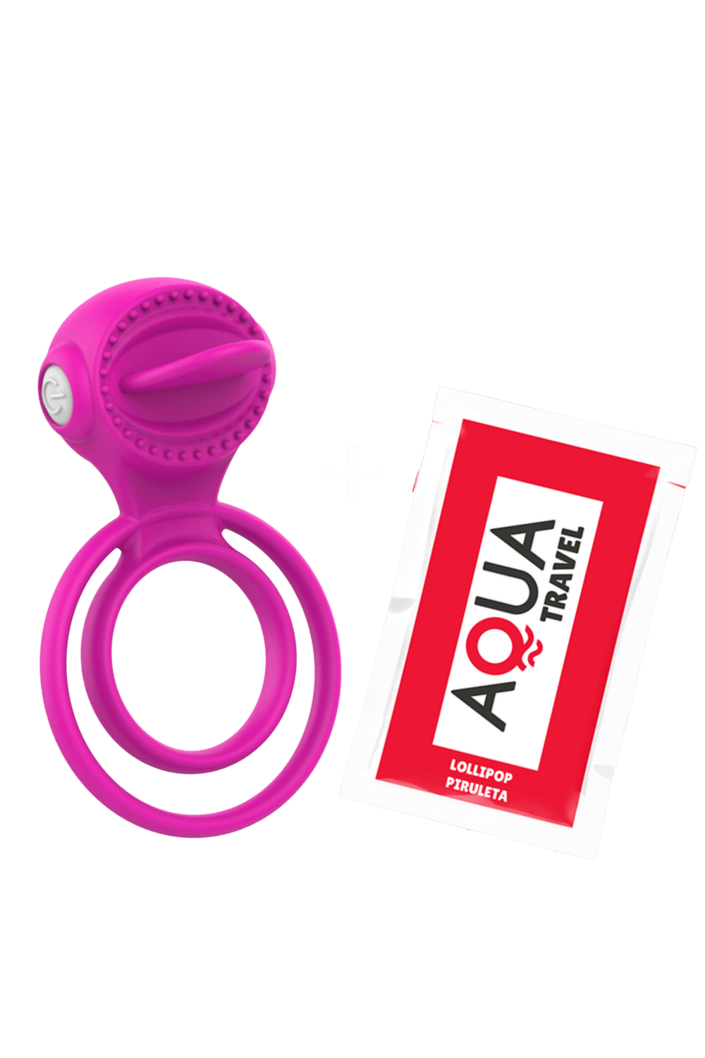 Anneau vibrant 1 seul mode de vibration très extensible rose Pocket Pleasure 1 dosette de lubrifiant - Pocket Pleasure