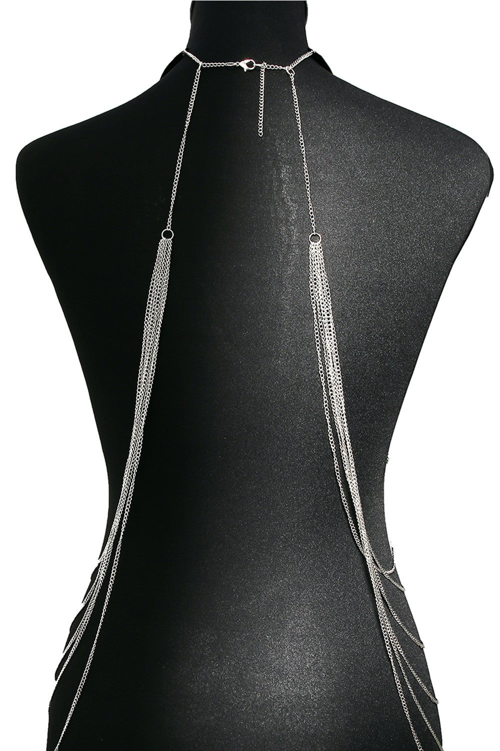 Bijou Tour de cou avec chaines de corps argenté - Be Lily Accessories