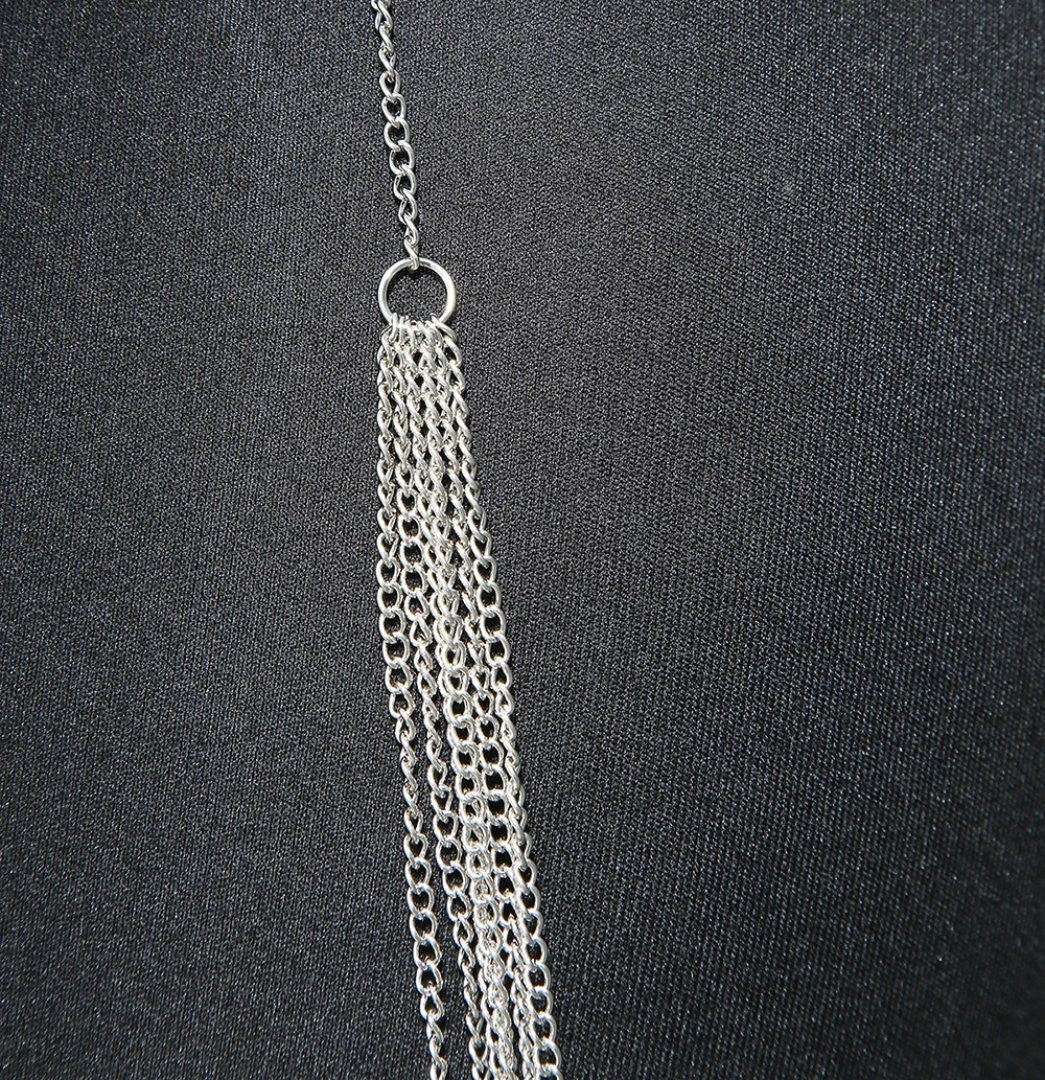 Bijou Tour de cou avec chaines de corps argenté - Be Lily Accessories