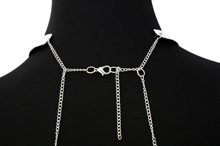 Bijou Tour de cou avec chaines de corps argenté - Be Lily Accessories