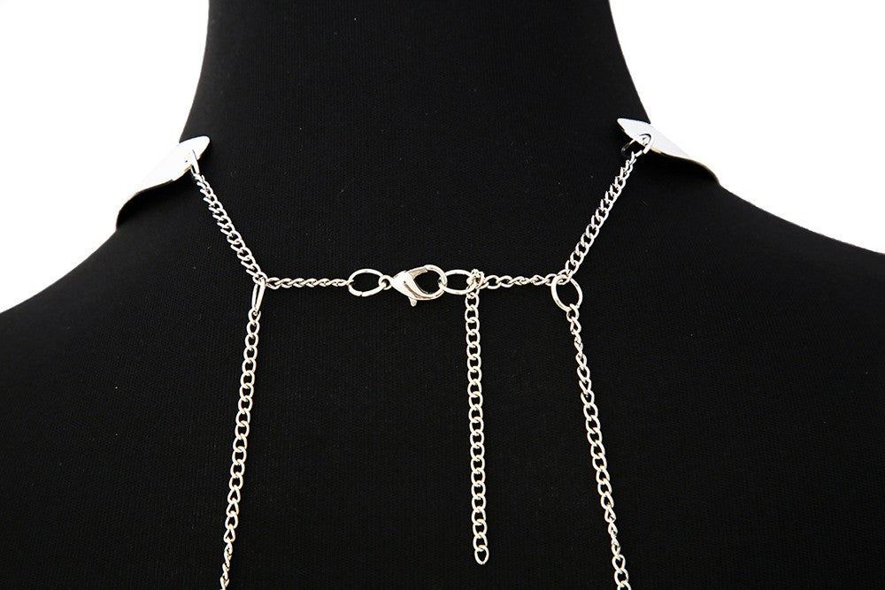 Bijou Tour de cou avec chaines de corps argenté - Be Lily Accessories