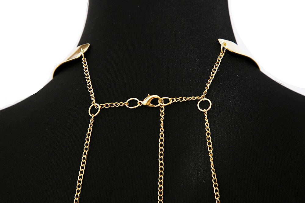Bijou Tour de cou avec chaines de corps doré - Be Lily Accessories