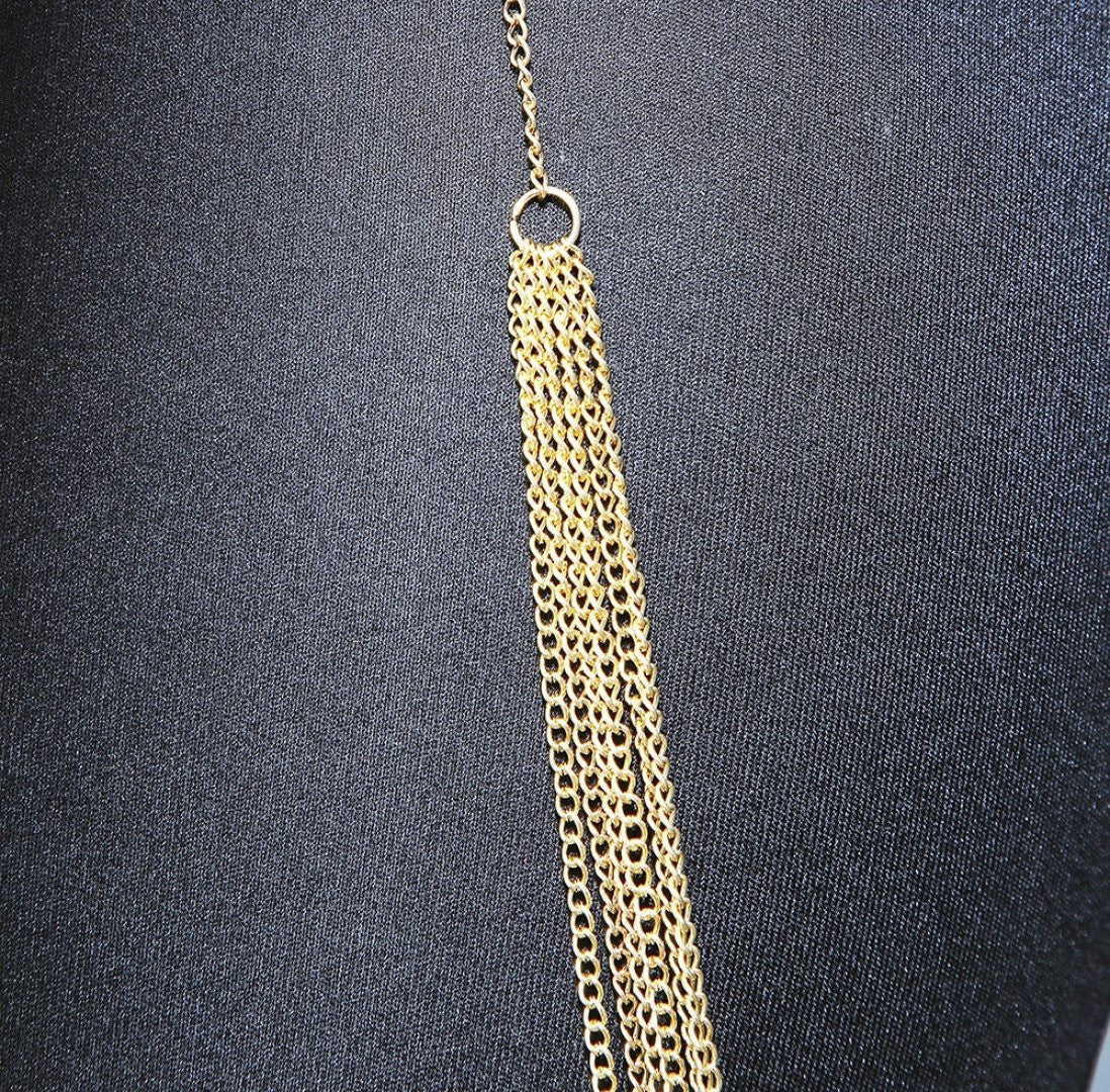 Bijou Tour de cou avec chaines de corps doré - Be Lily Accessories