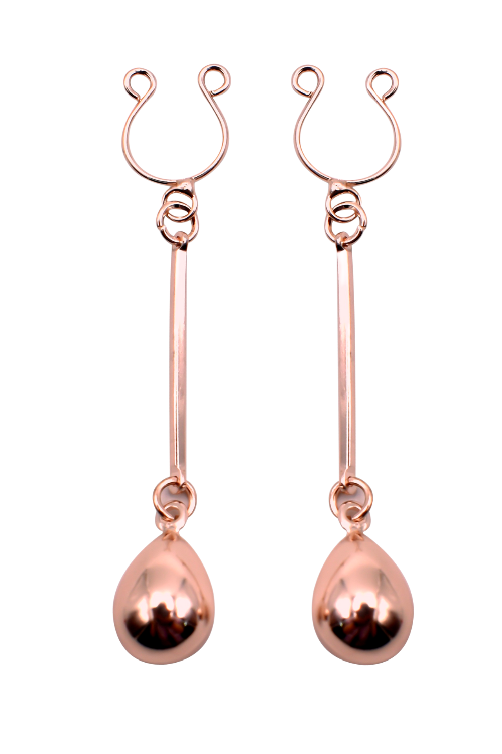 Bijou pince téton, forme perle doré rose - Be Lily Accessories