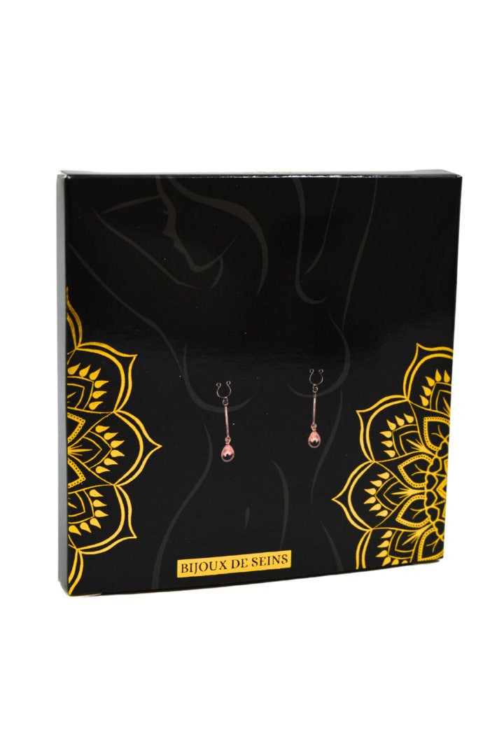 Bijou pince téton, forme perle doré rose - Be Lily Accessories