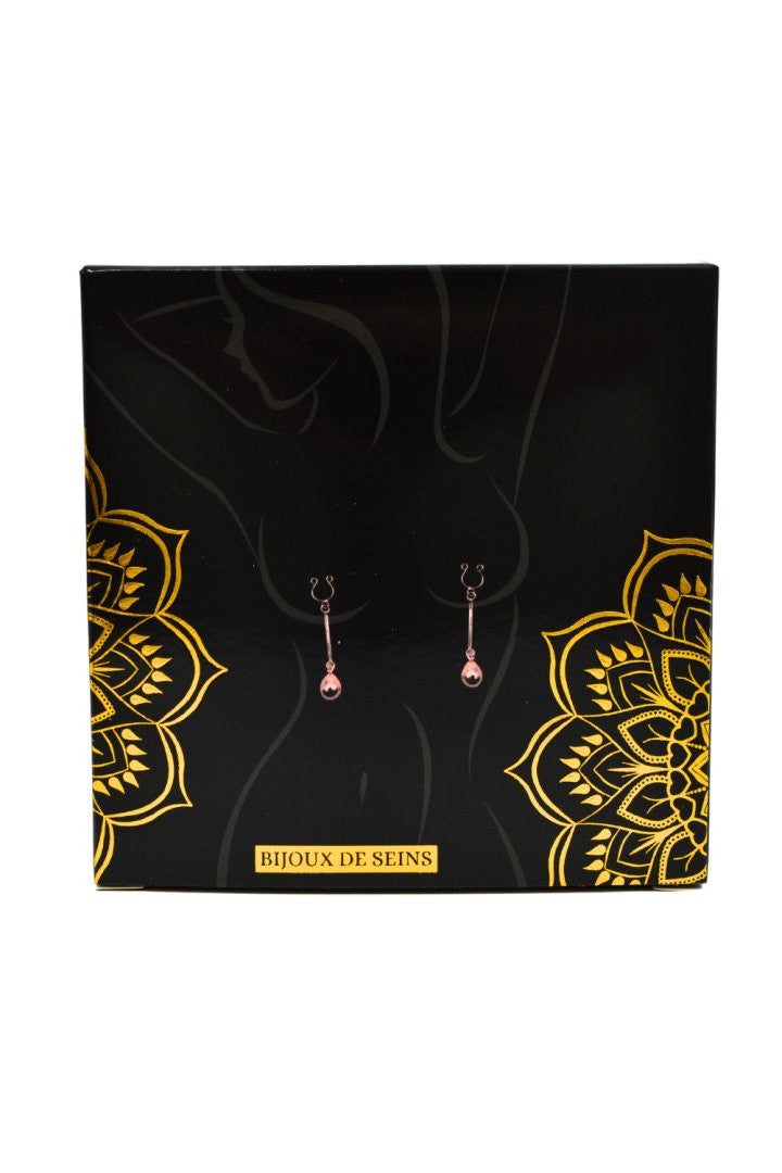 Bijou pince téton, forme perle doré rose - Be Lily Accessories