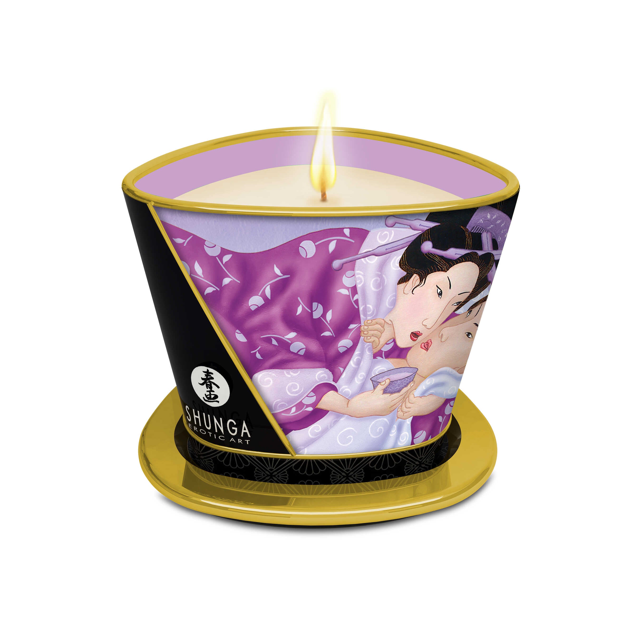 Bougie de massage lueur et caresses - Lavande - Shunga