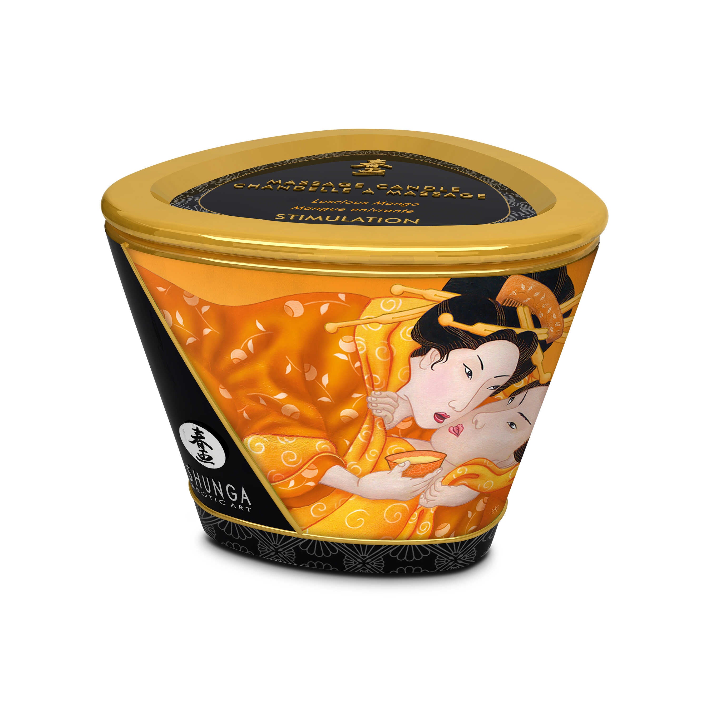 Bougie de massage lueur et caresses - Mangue