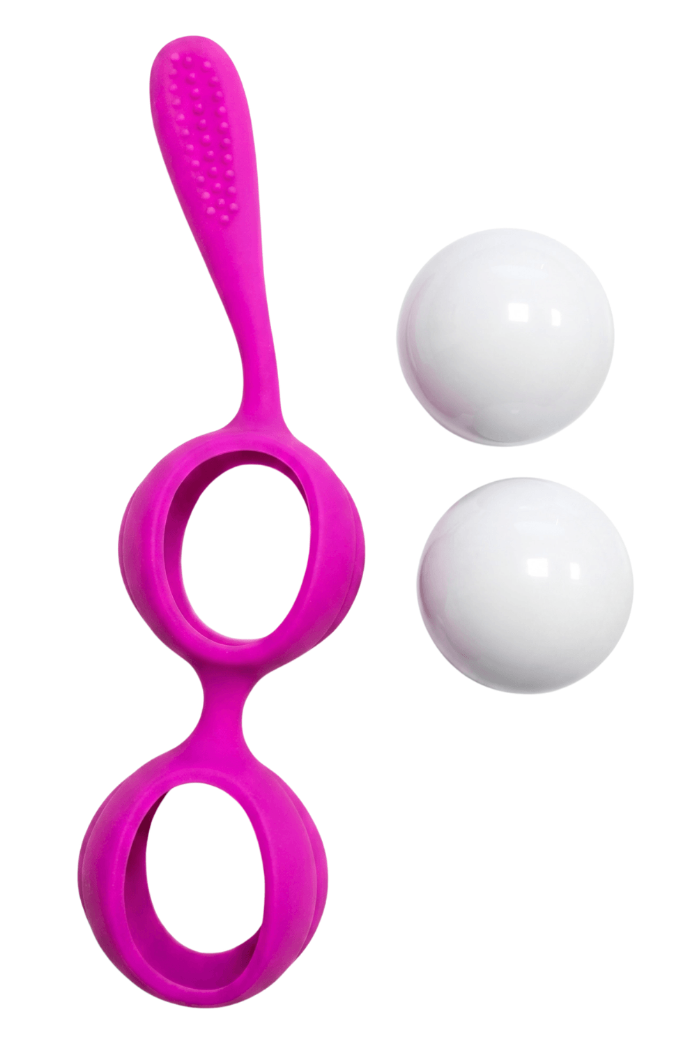 Boules de Geisha Fuchsia Silicone 1 dosette lubrifiant — Pocket Pleasure