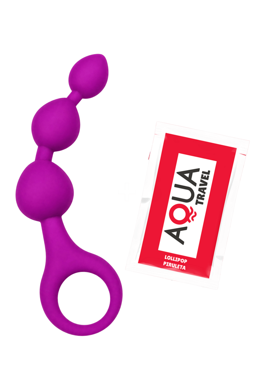 Chapelet Anal 3 Boules Fuchsia Silicone 1 dosette de lubrifiant — Pocket Pleasure