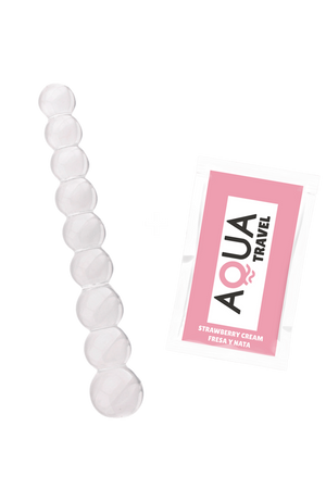 Chapelet Anal en Verre Transparent 1 dosette de lubrifiant — Pocket Pleasure